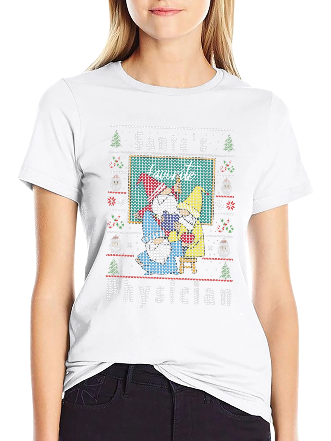 Santas Favorite Physician Christmas T-Shirt