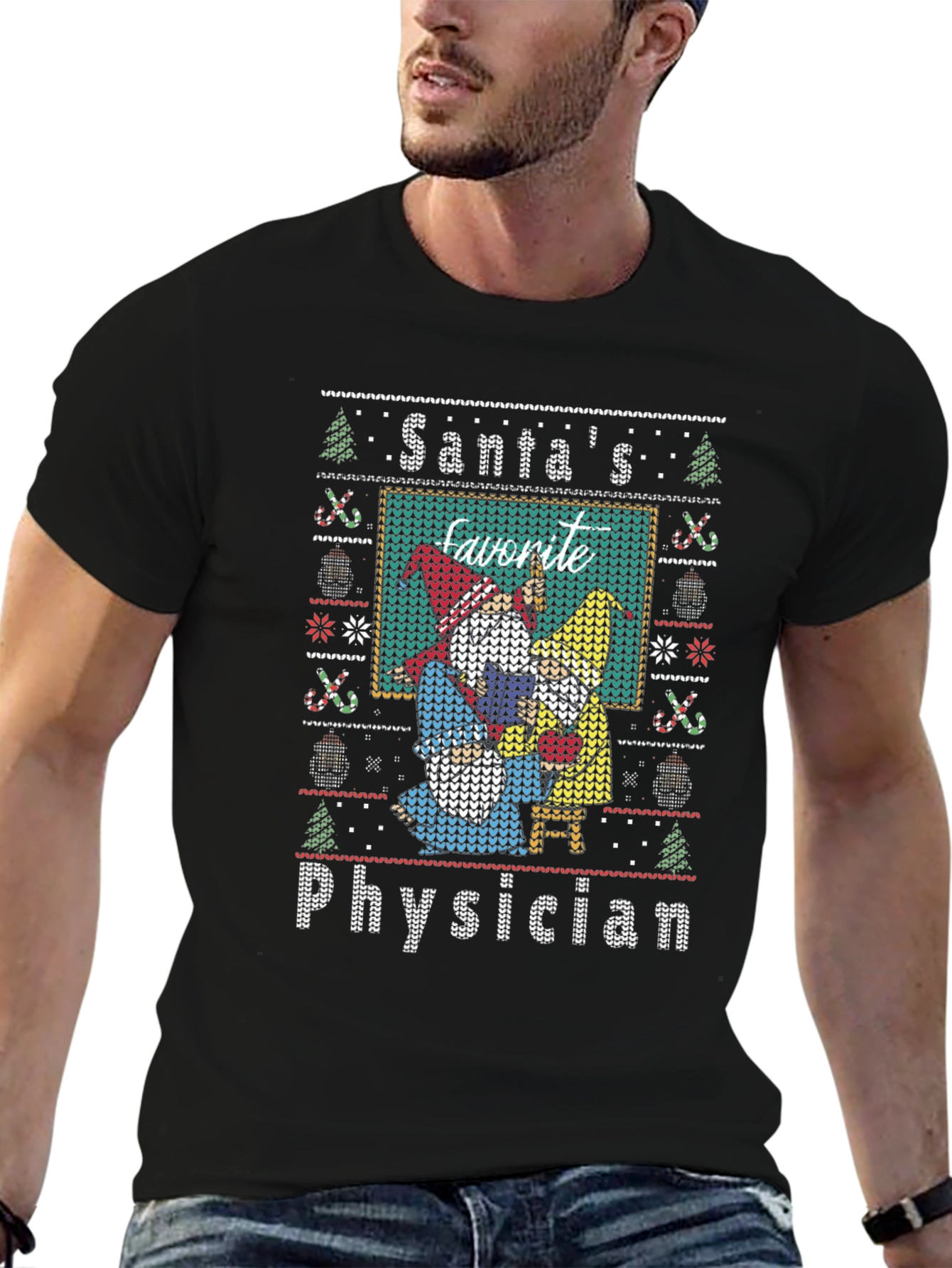 Santas Favorite Physician Christmas T-Shirt