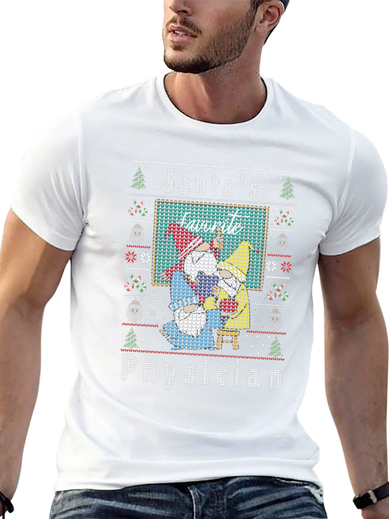 Santas Favorite Physician Christmas T-Shirt