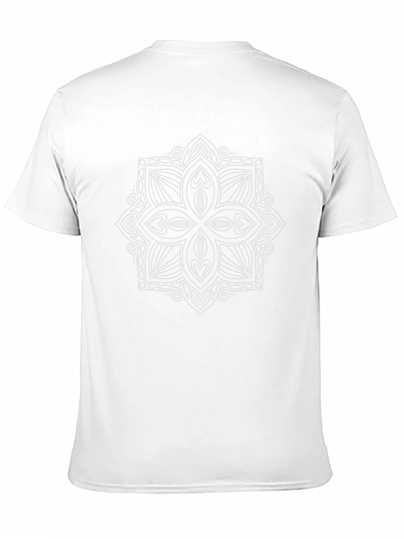 Black Tee with White Mandala Graphic