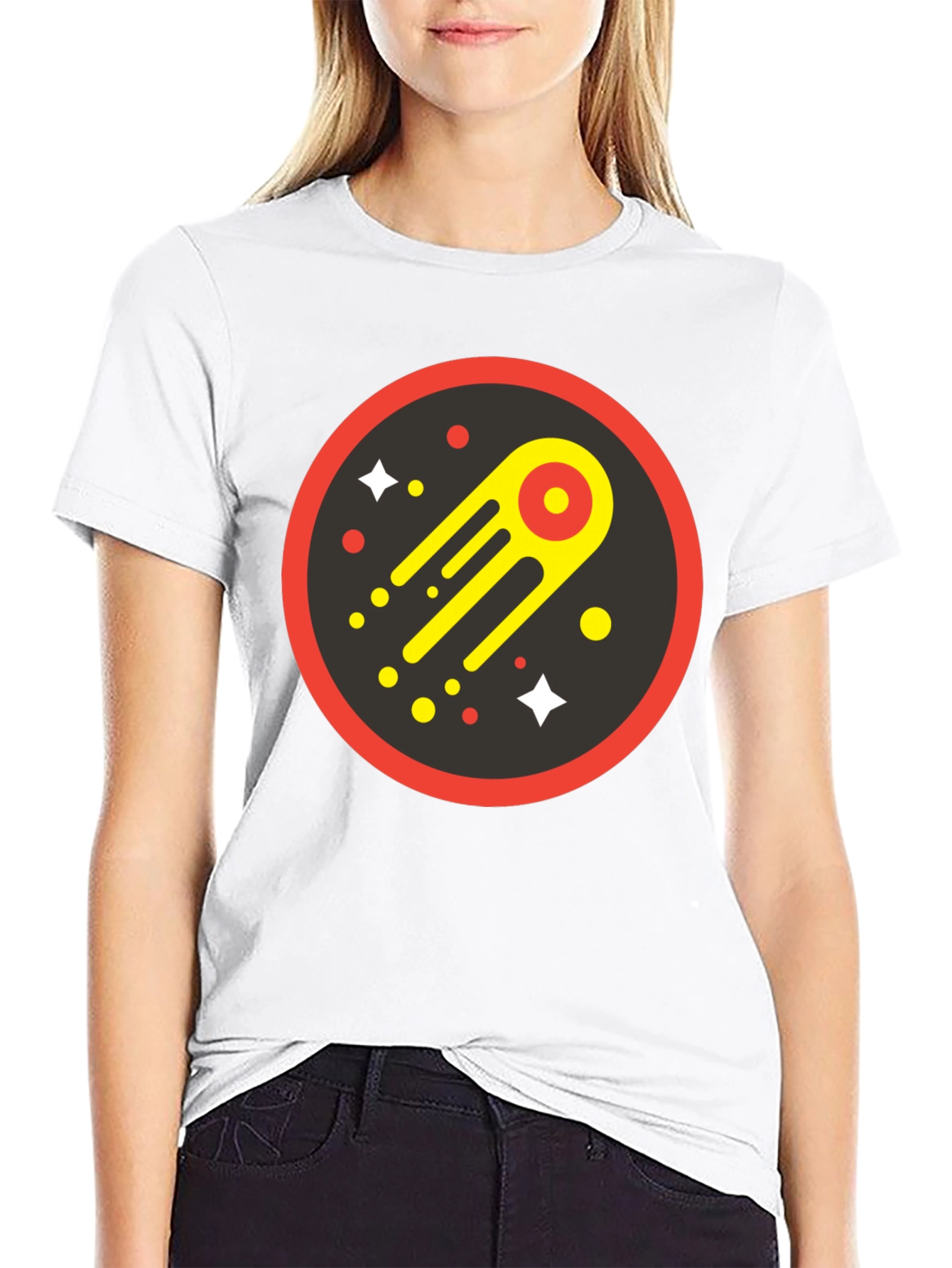 Cosmic Comet Graphic Tee - Black