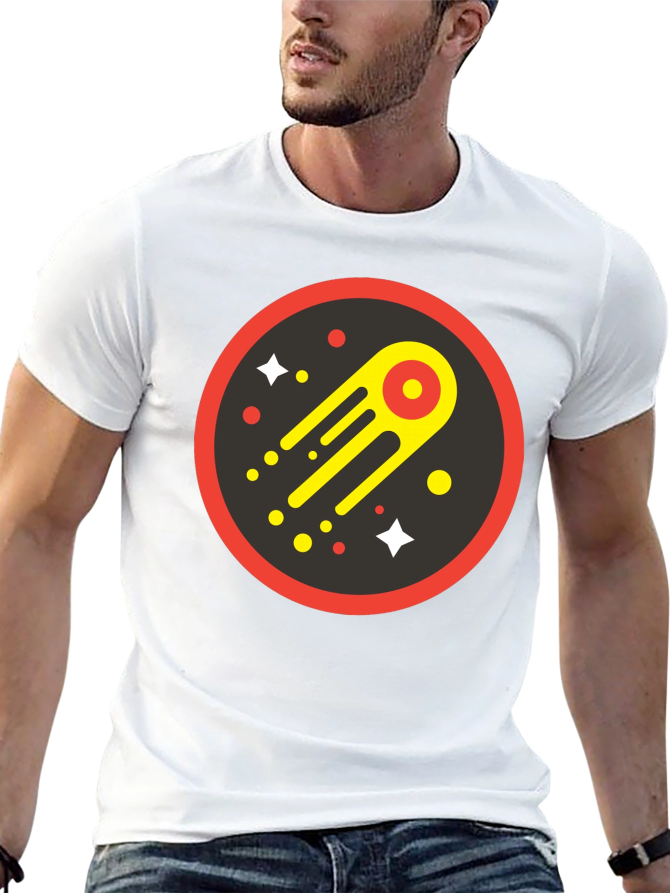 Cosmic Comet Graphic Tee - Black