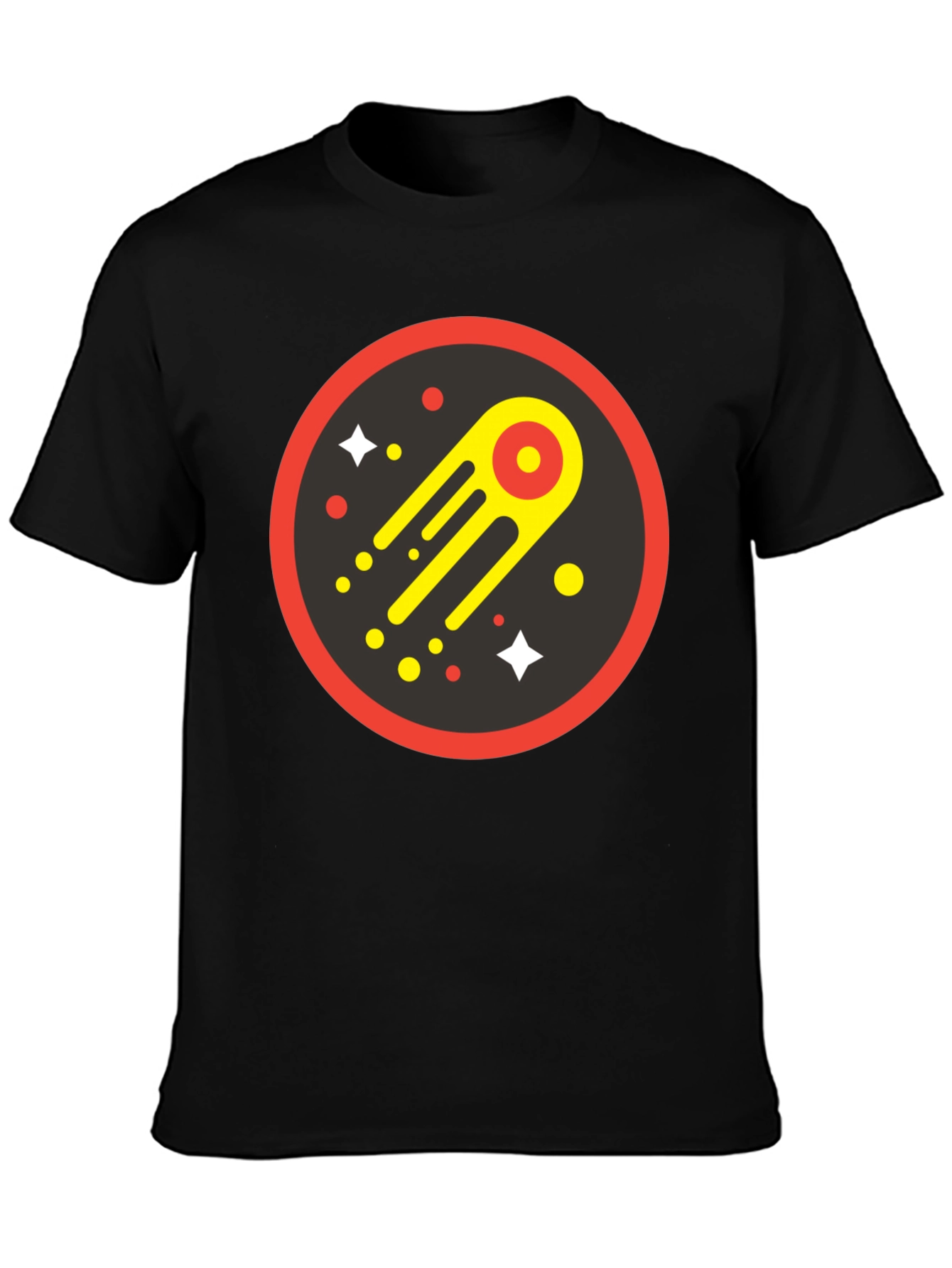 Cosmic Comet Graphic Tee - Black