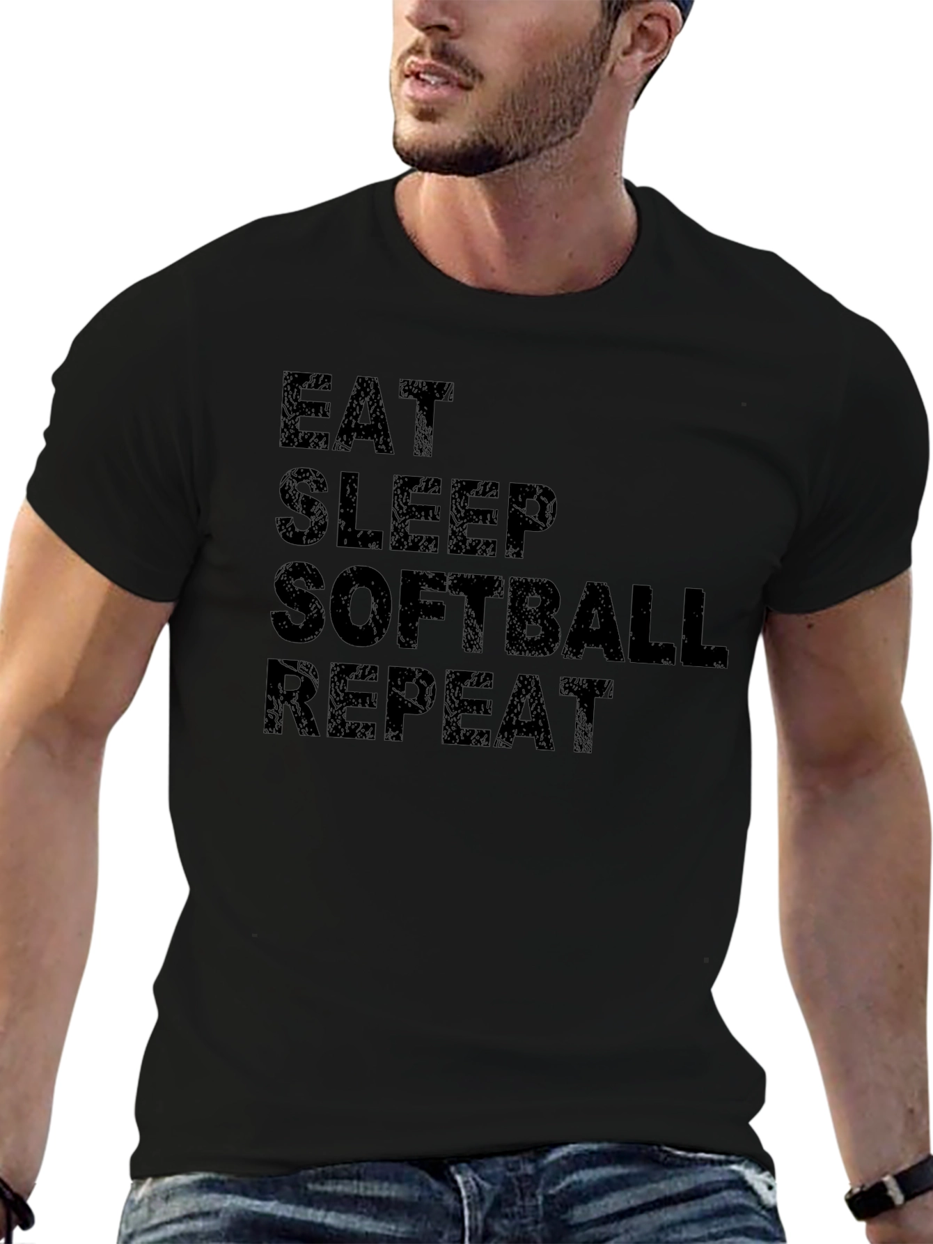 Eat Sleep Softball Repeat T-Shirt - Sport Tee