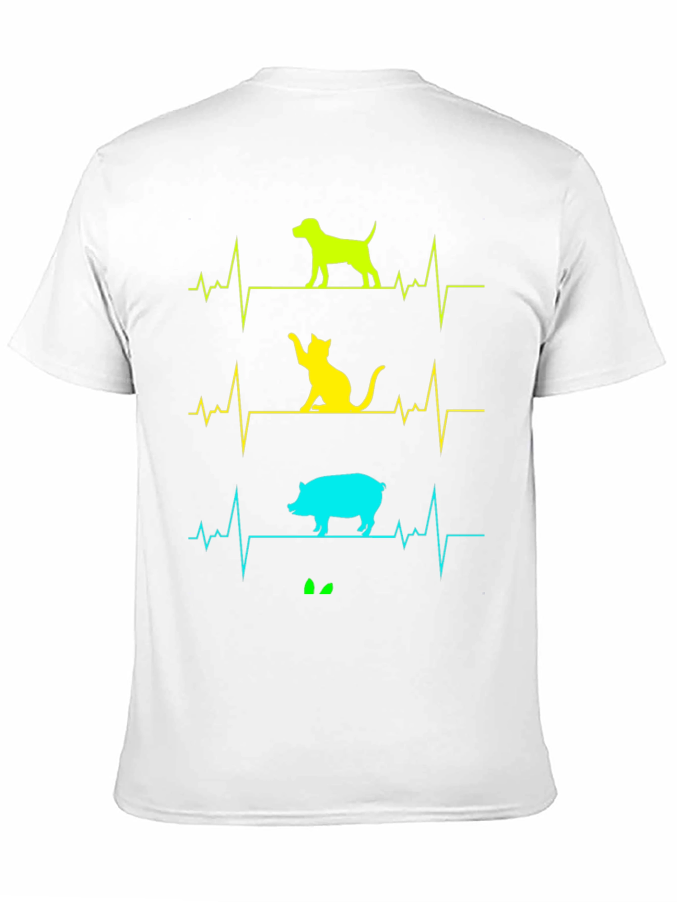 Animal Heartbeat T-Shirt - Dog Cat Pig Graphic Tee