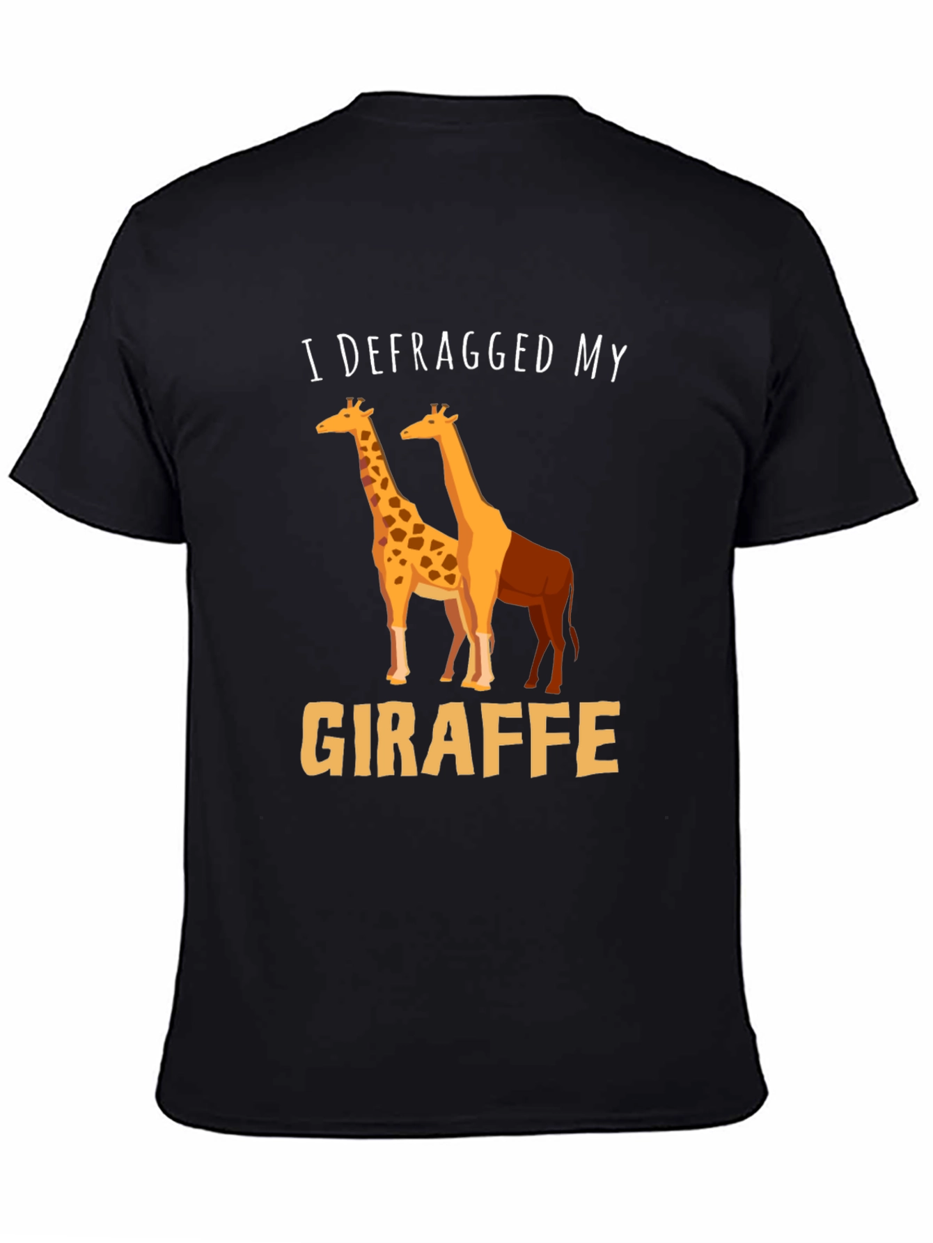 Defragged Giraffe T-Shirt: Funny Geeky Tee