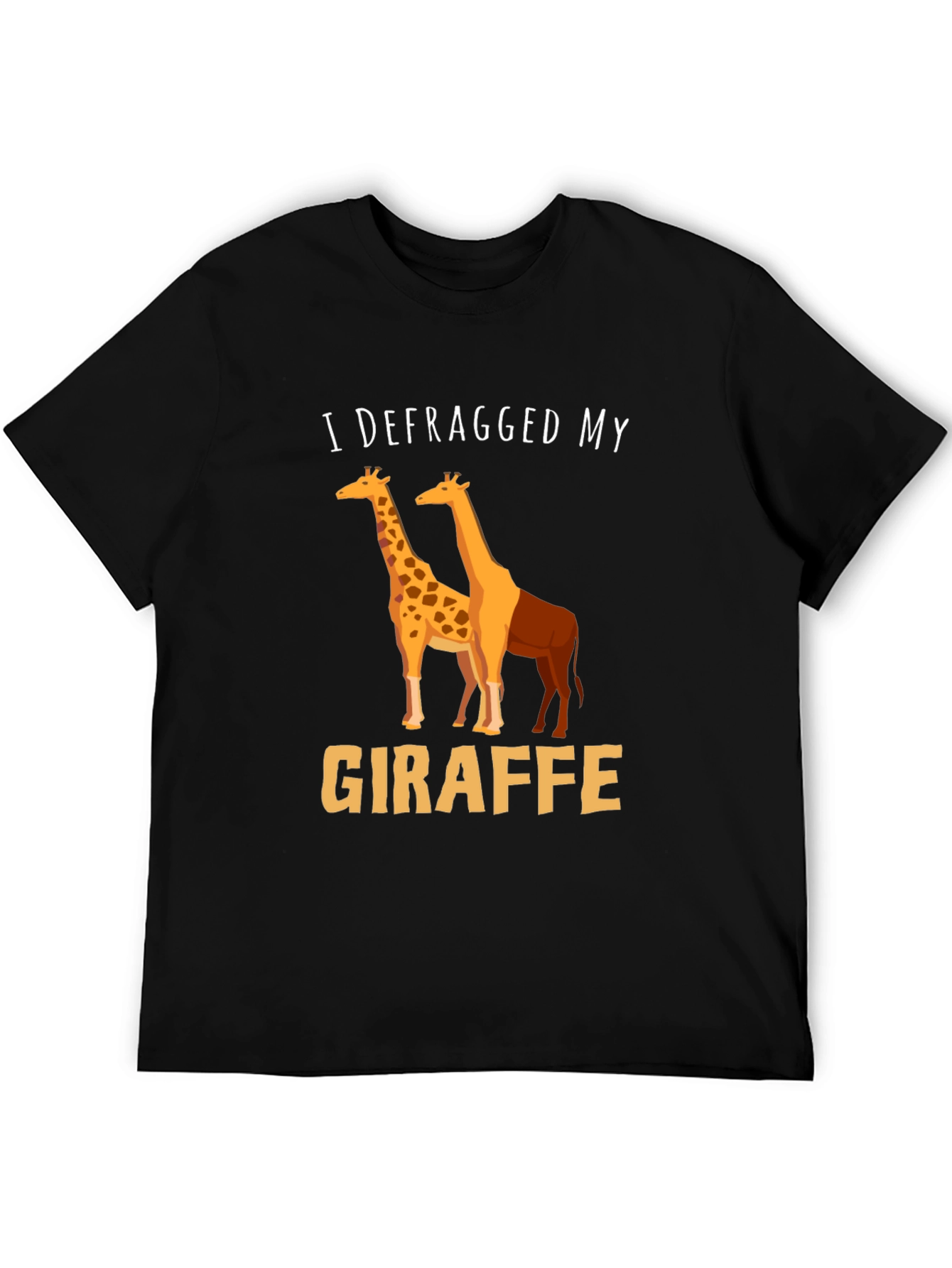 Defragged Giraffe T-Shirt: Funny Geeky Tee