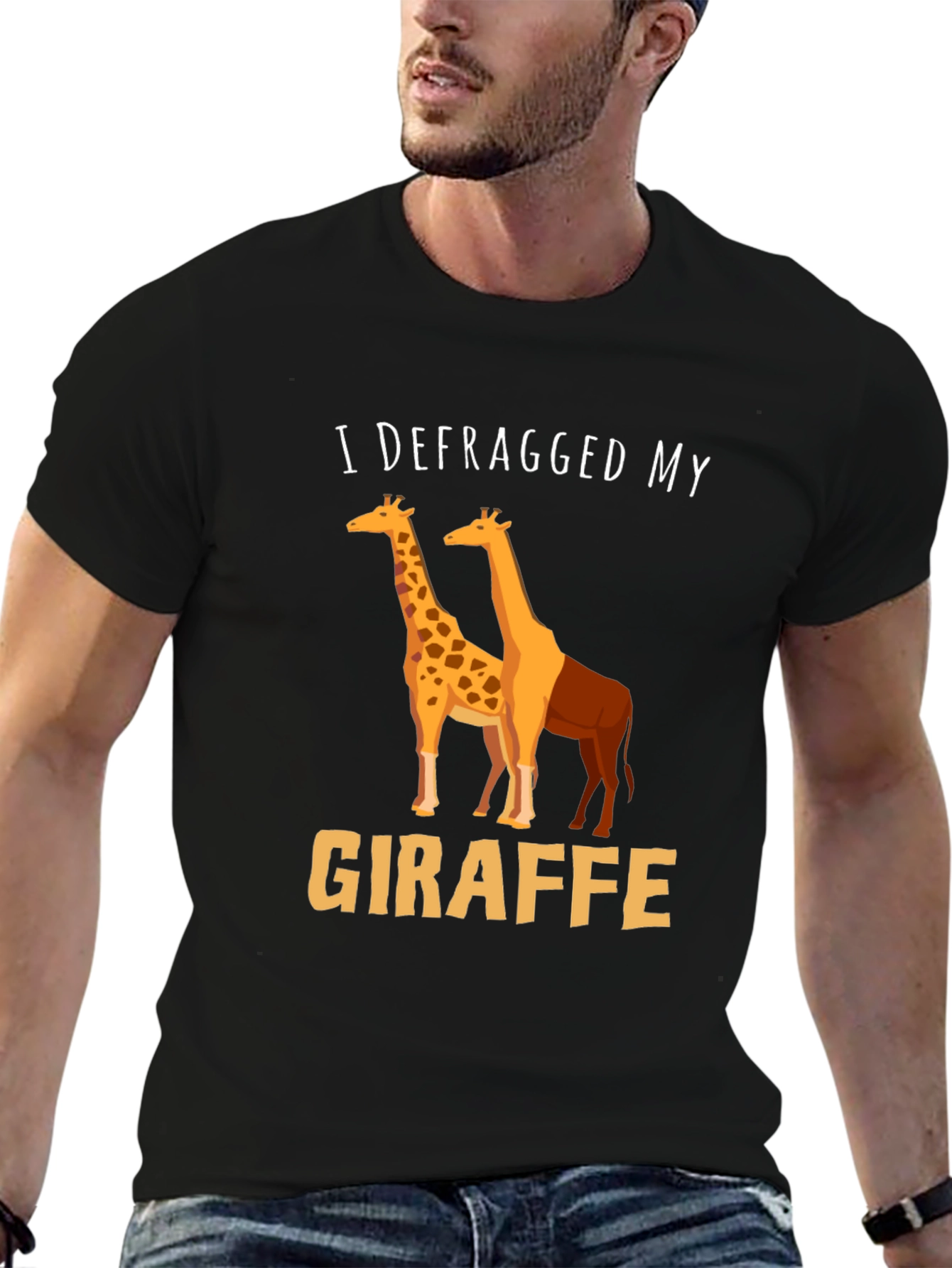 Defragged Giraffe T-Shirt: Funny Geeky Tee