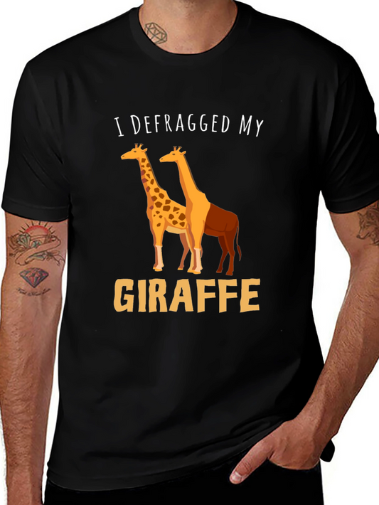 Defragged Giraffe T-Shirt: Funny Geeky Tee