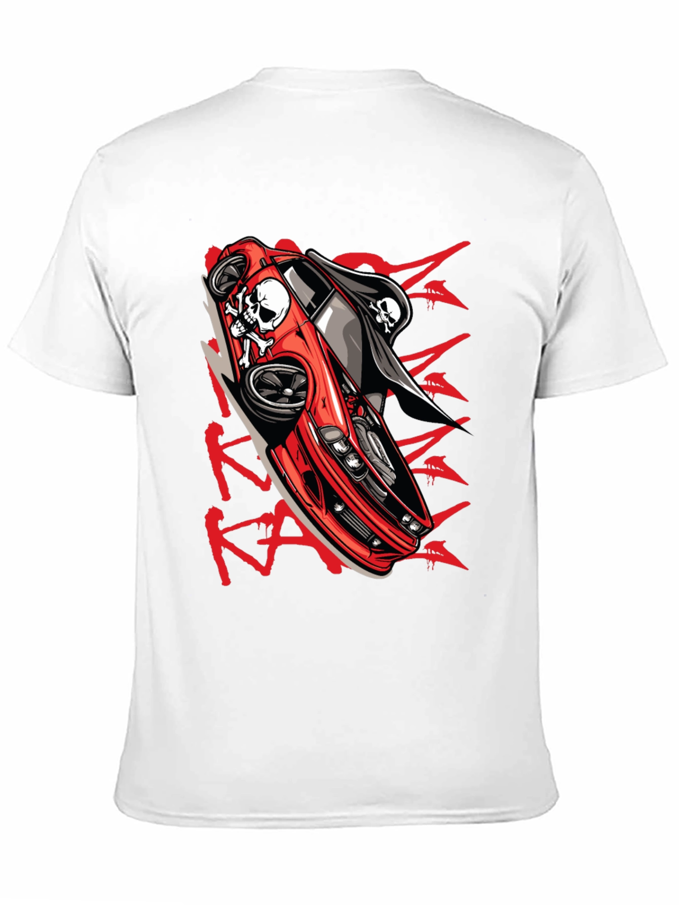 Skull Car Graphic T-Shirt - Edgy Streetwear