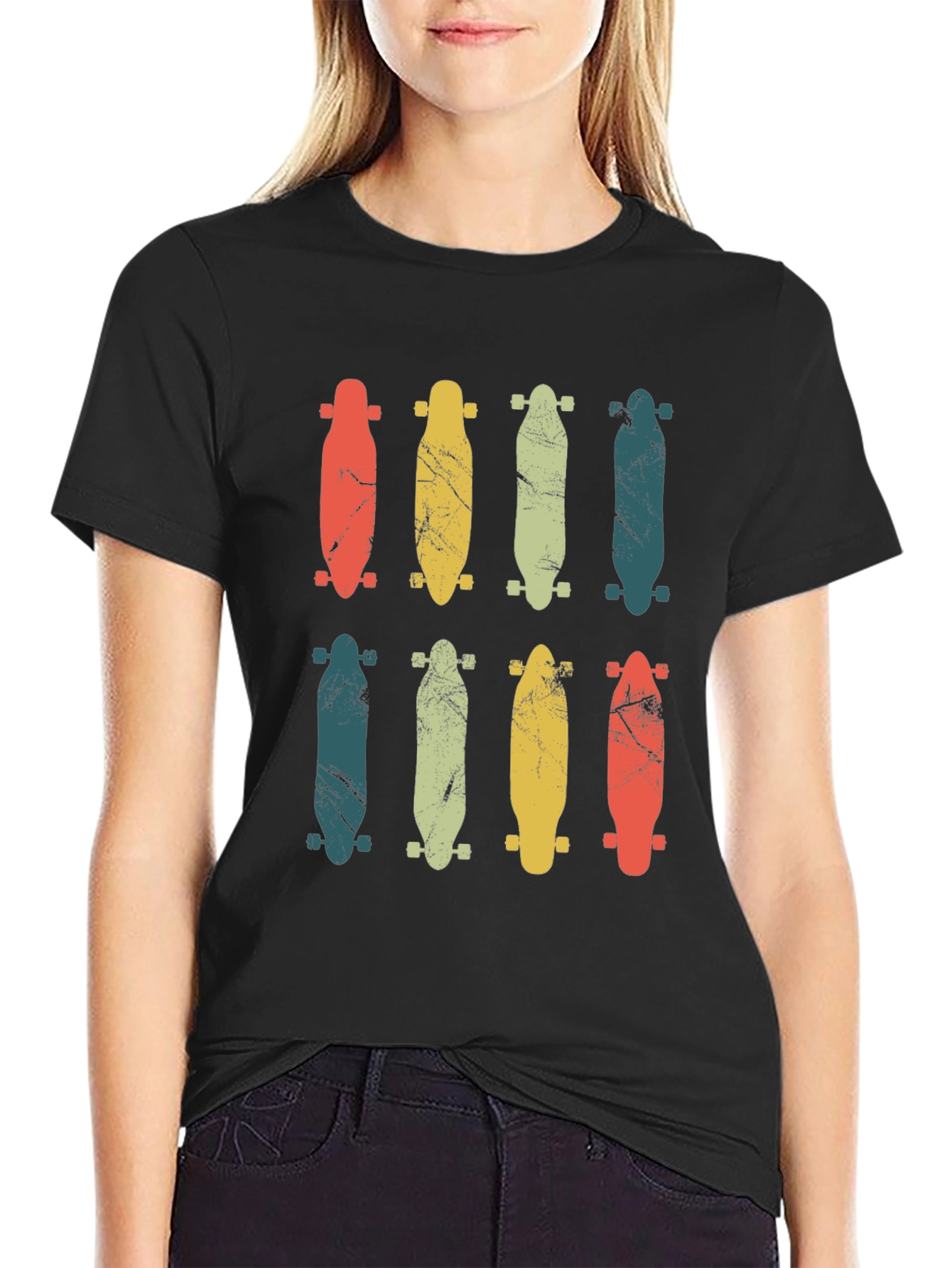 Retro Skateboard Graphic T-Shirt