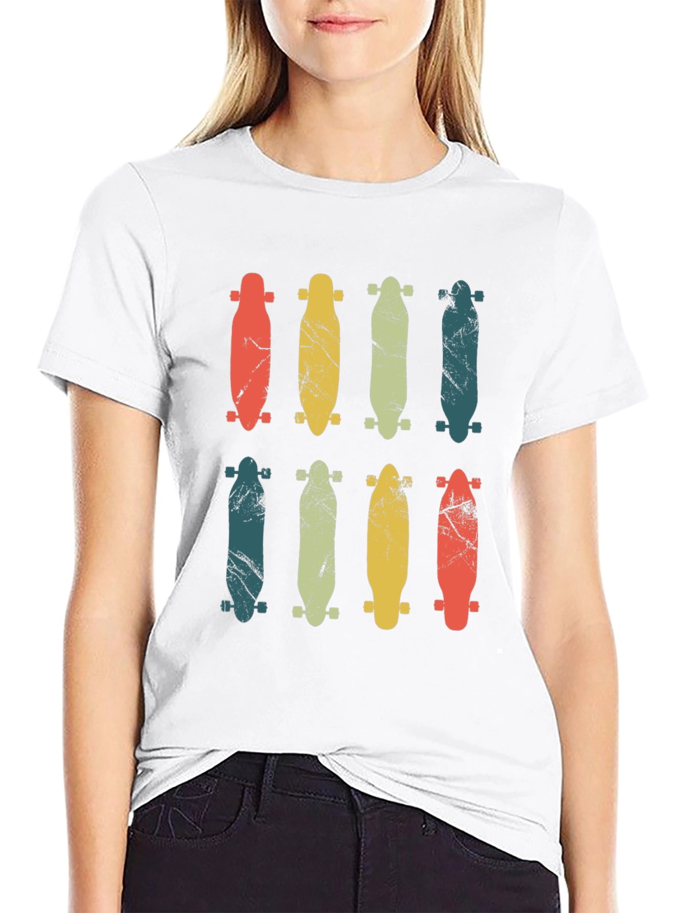 Retro Skateboard Graphic T-Shirt