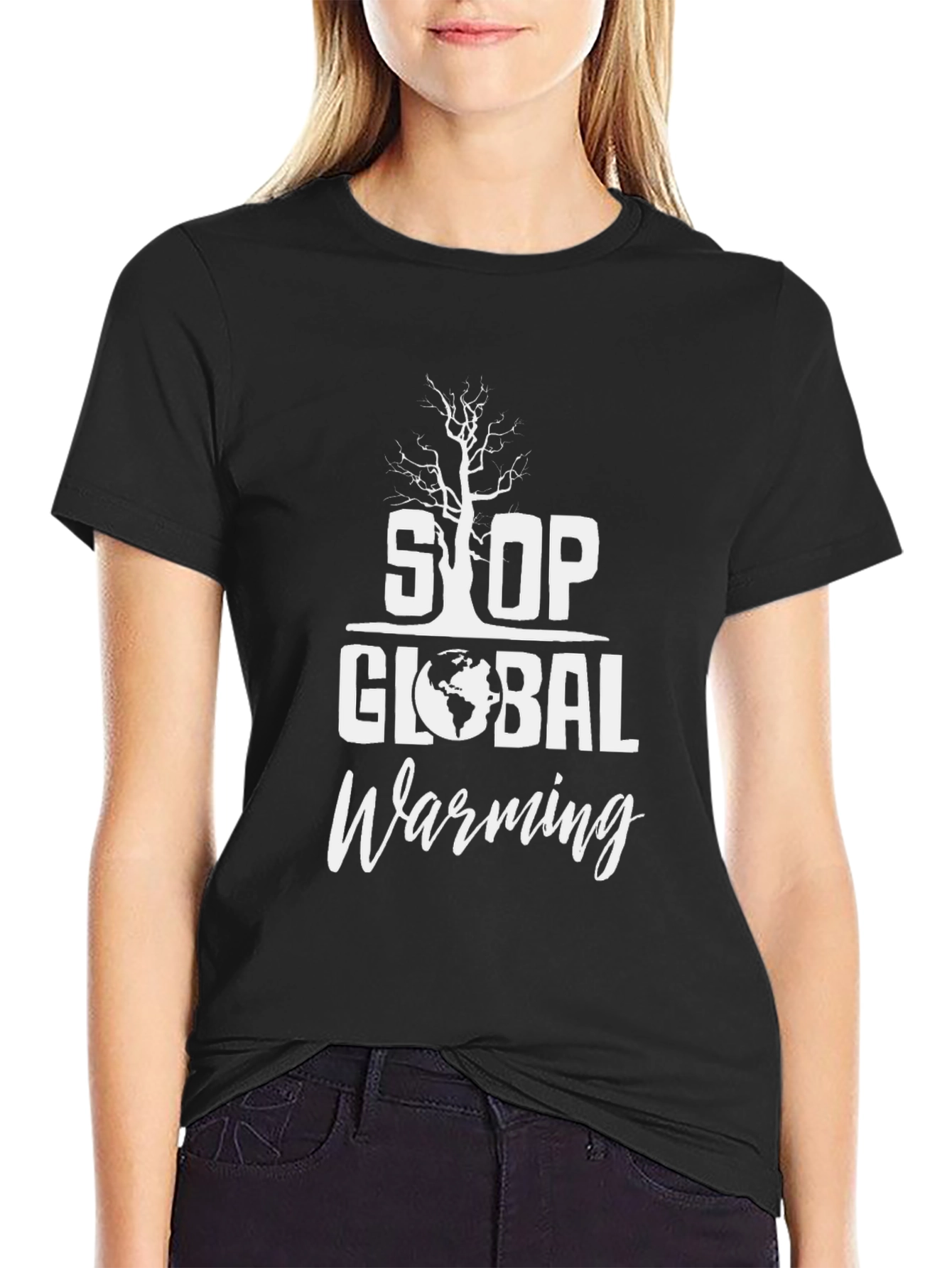 Stop Global Warming Graphic Tee - Eco-Friendly Fashion