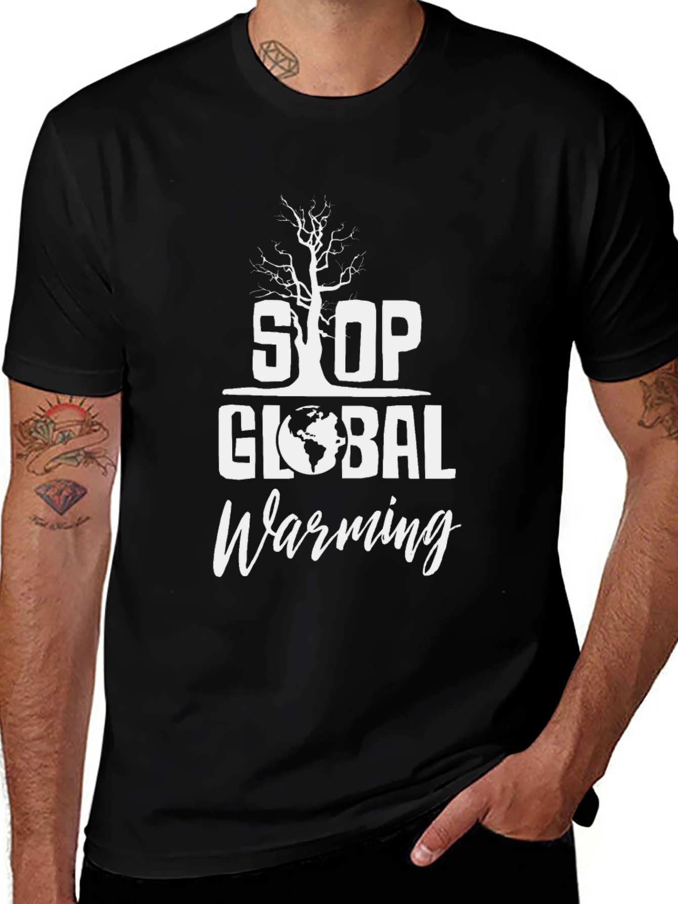 Stop Global Warming Graphic Tee - Eco-Friendly Fashion