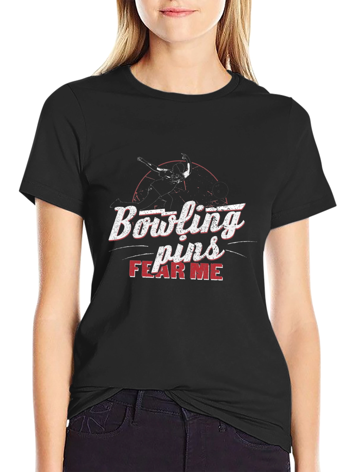 Bowling Pins Fear Me Graphic T-Shirt