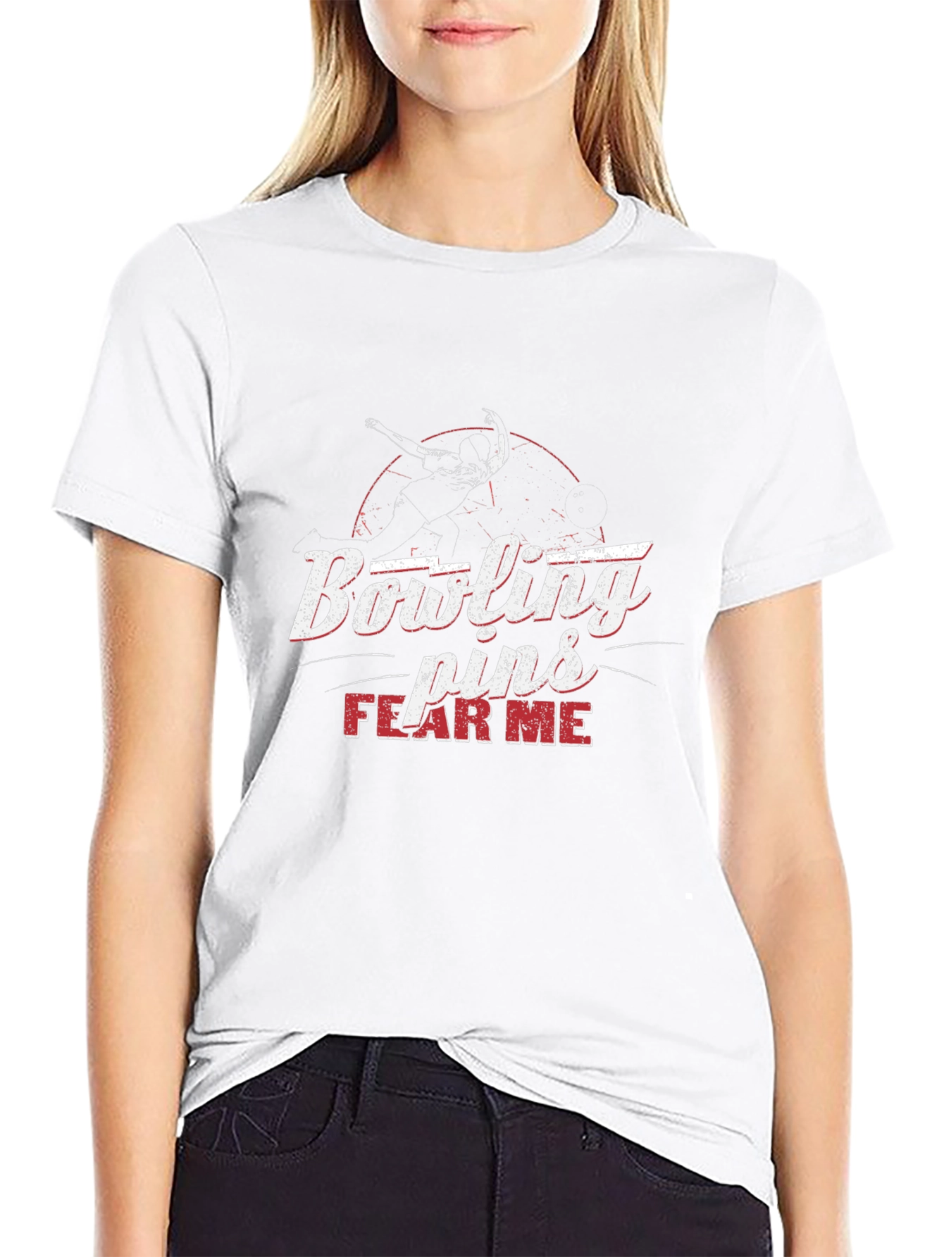 Bowling Pins Fear Me Graphic T-Shirt