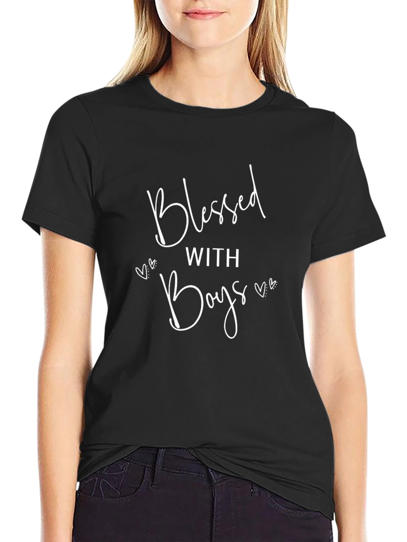 Blessed With Boys Graphic Tee - Soft Cotton