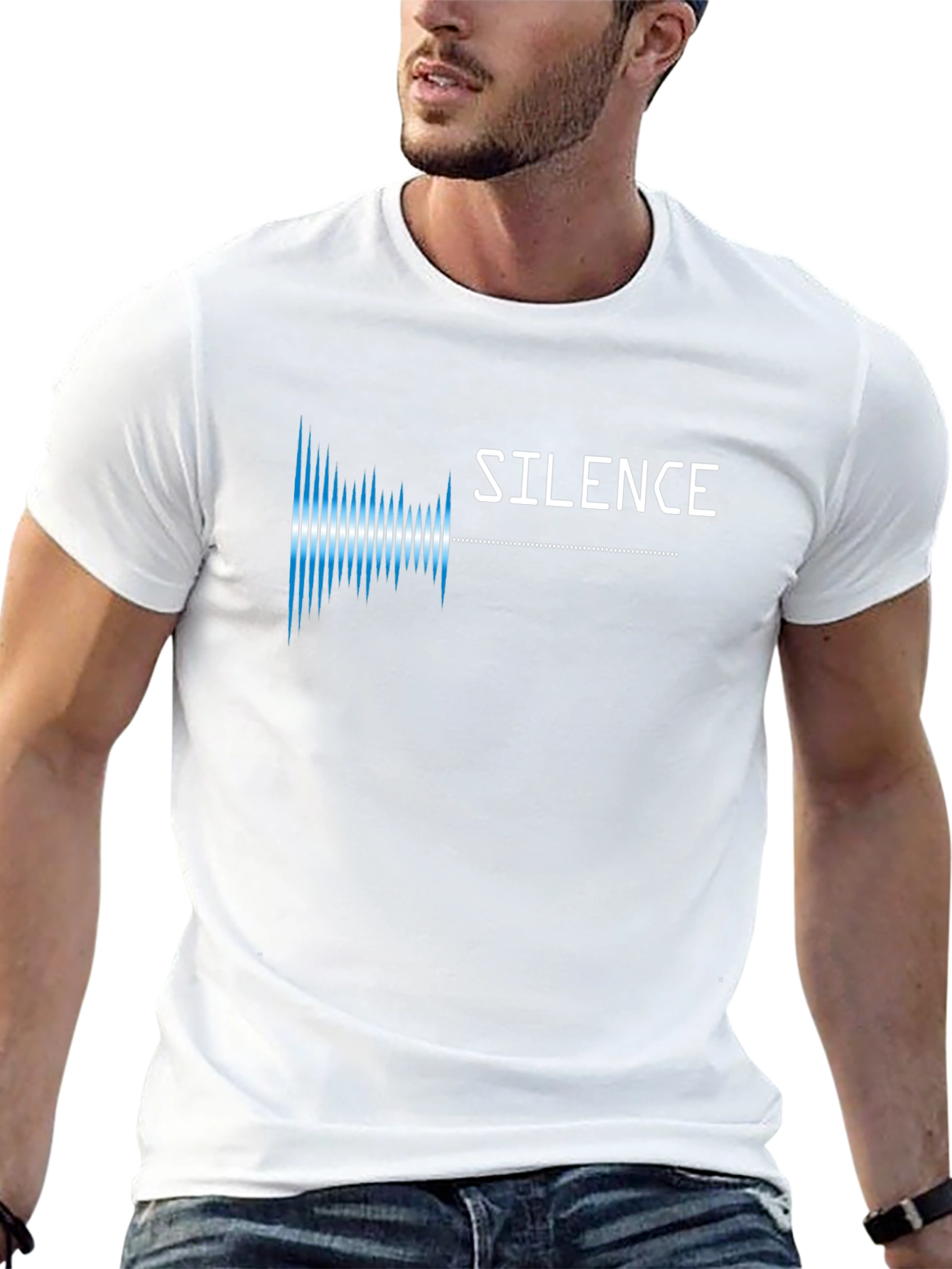 Silence Soundwave Graphic Tee - Modern Black T-Shirt