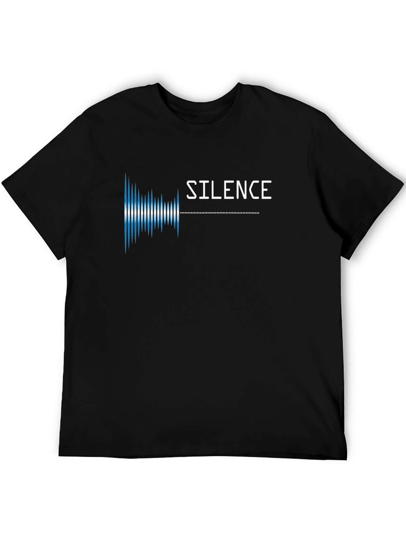 Silence Soundwave Graphic Tee - Modern Black T-Shirt