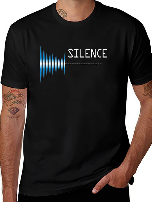 Silence Soundwave Graphic Tee - Modern Black T-Shirt