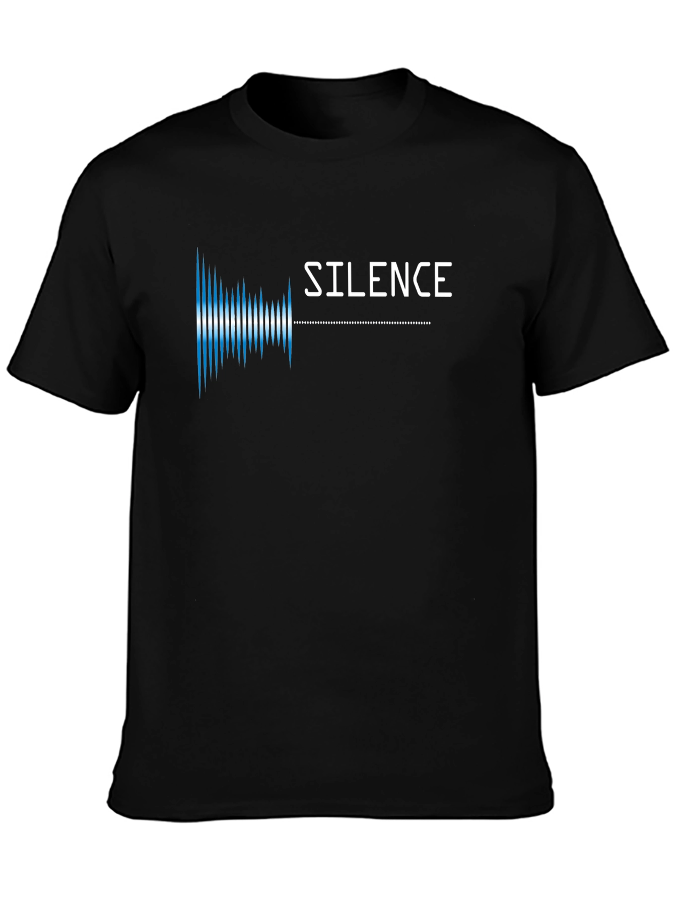 Silence Soundwave Graphic Tee - Modern Black T-Shirt