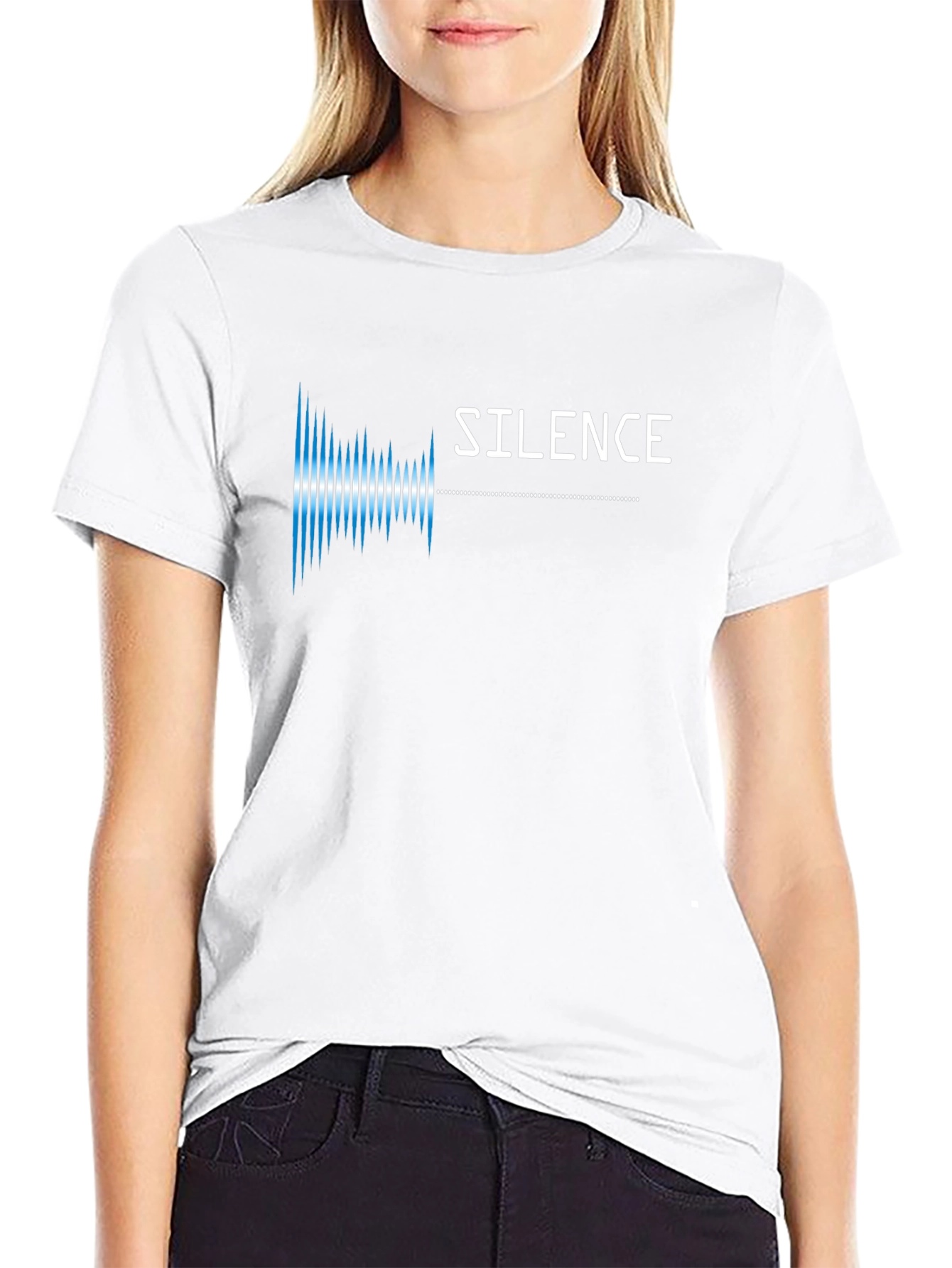 Silence Soundwave Graphic Tee - Modern Black T-Shirt