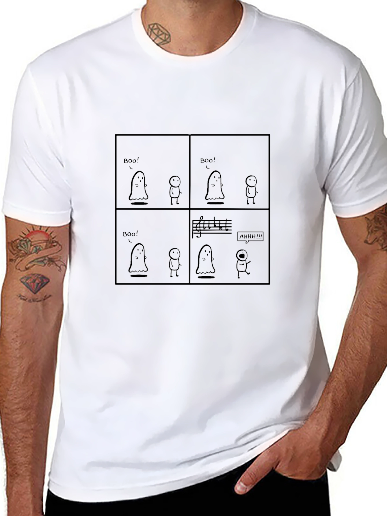 Boo Sheet Music Humor Graphic Tee