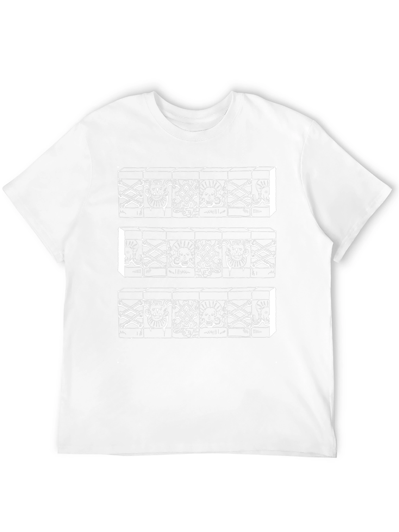 Ancient Block Print Graphic Tee - Black