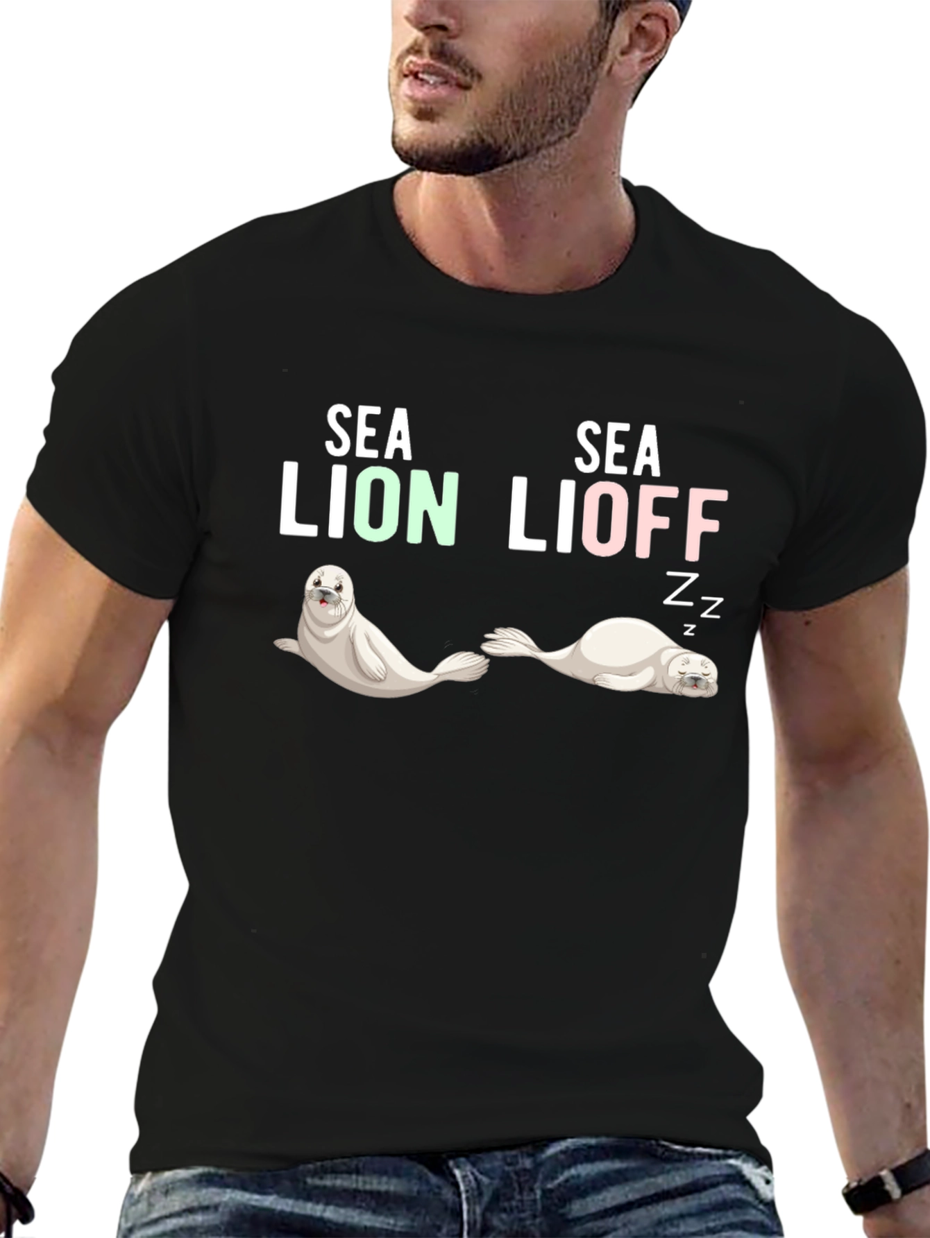 Sea Lion Lioff Funny Graphic T-Shirt