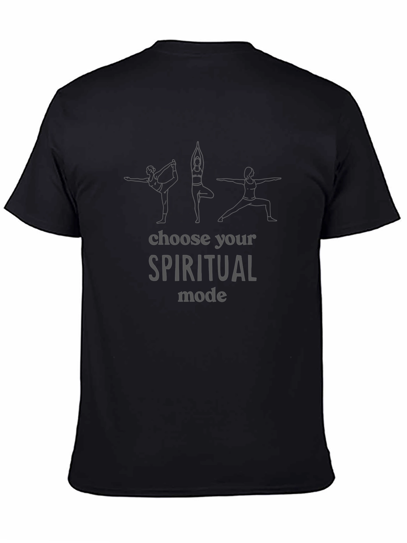 Spiritual Mode Yoga Graphic Black Tee