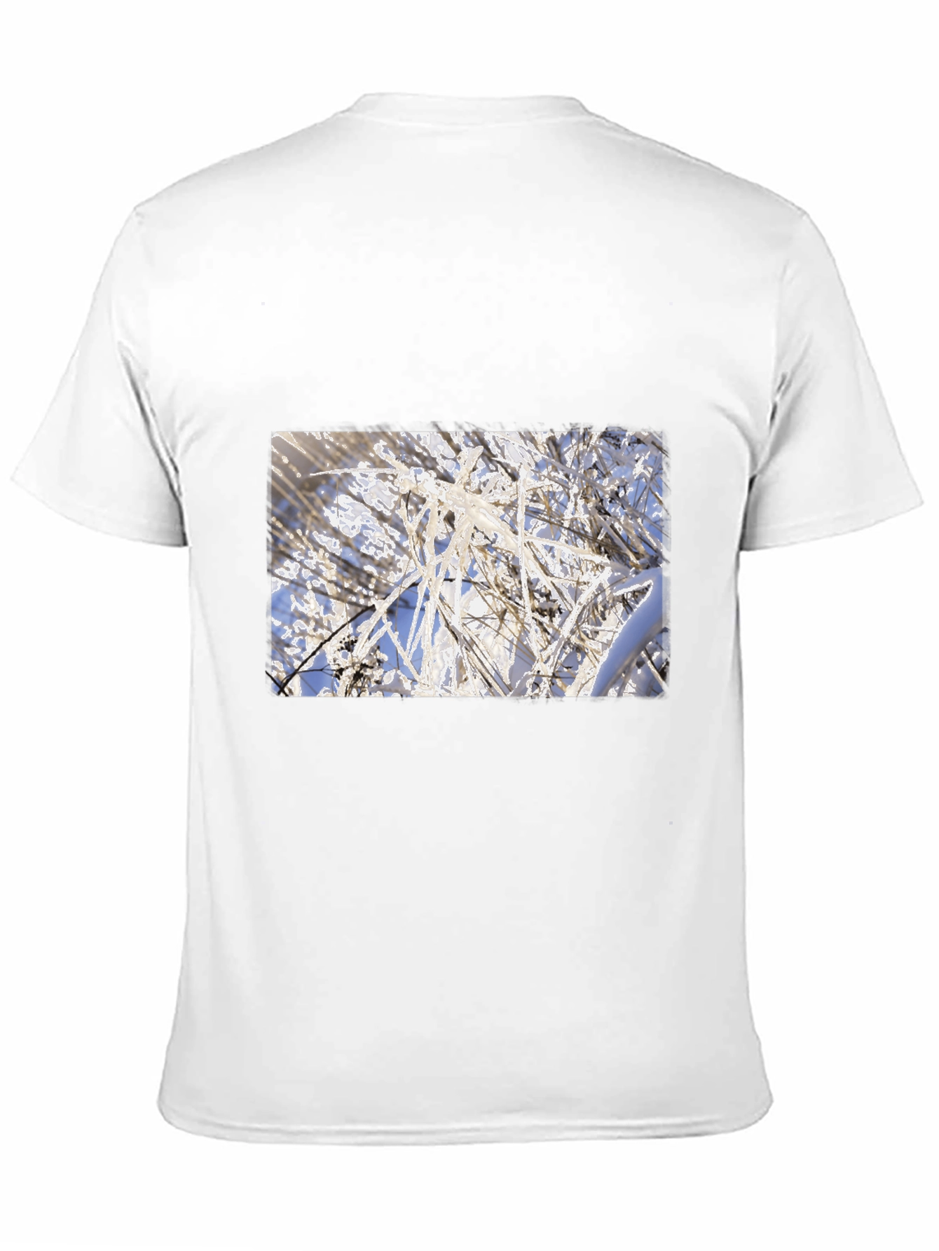 Winter Frost Graphic Tee - Soft Cotton Blend Black