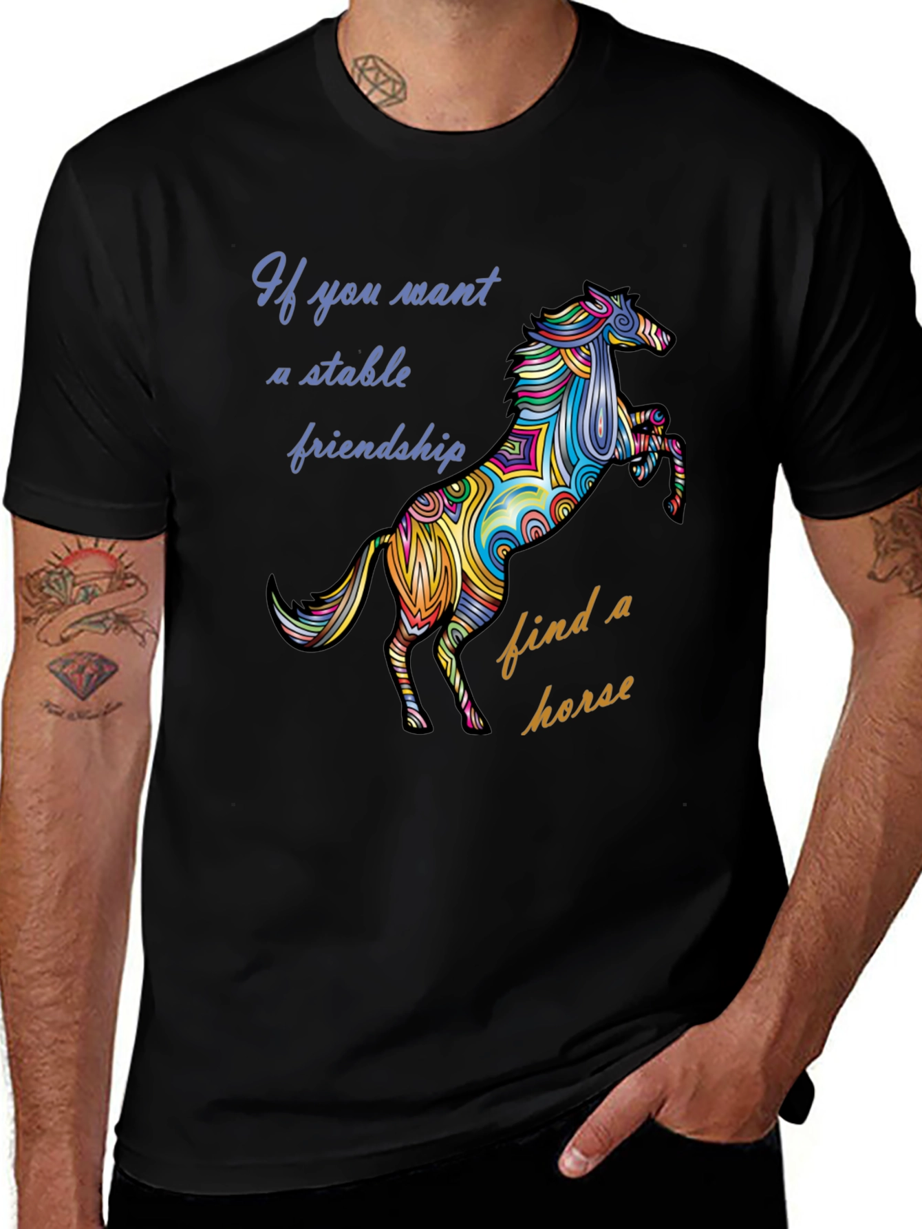 Stable Friendship Horse Graphic Tee