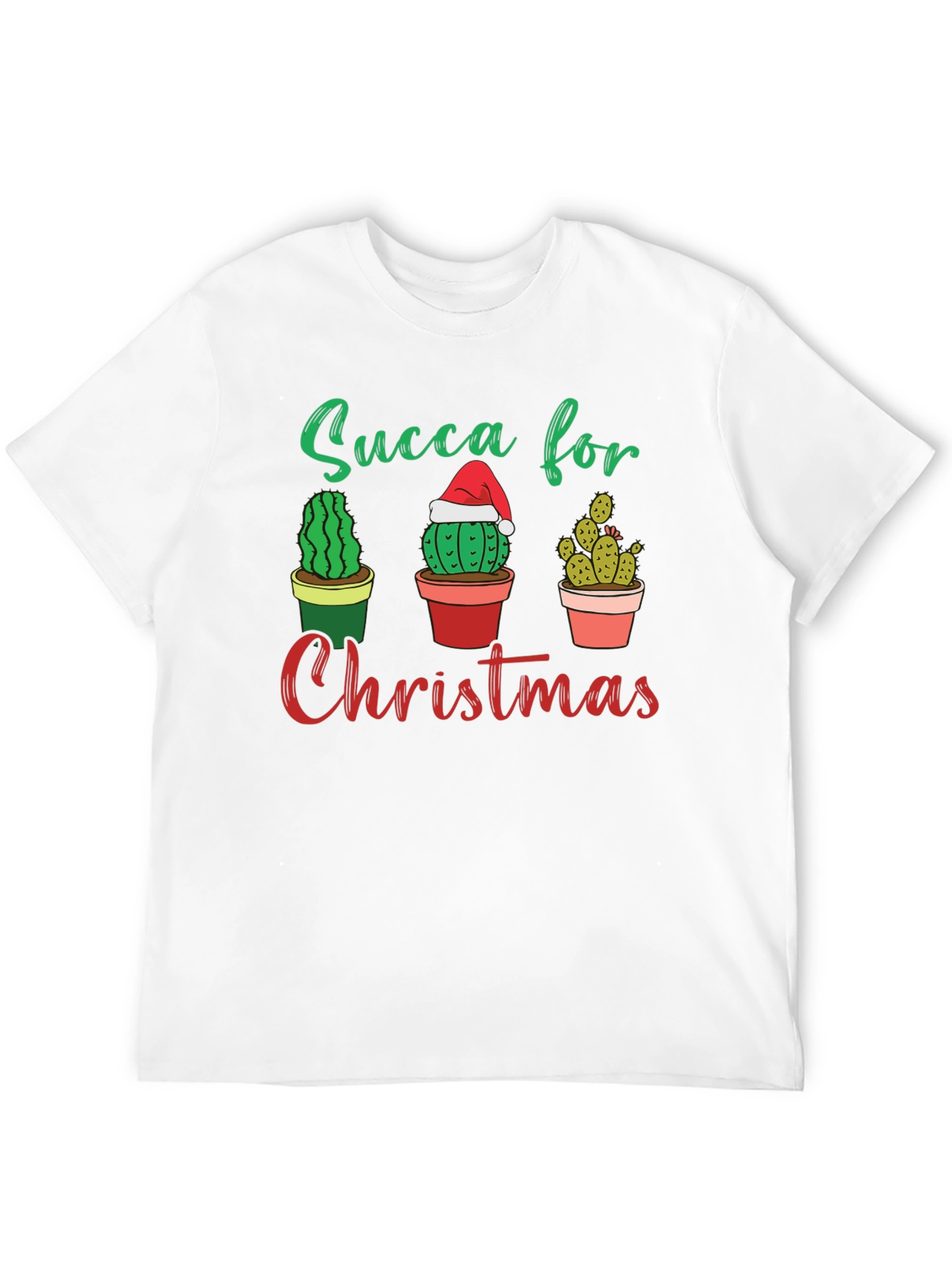 Succa For Christmas T-Shirt - Cactus Holiday Tee