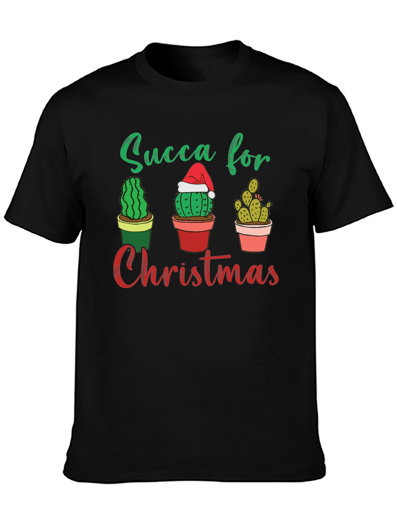 Succa For Christmas T-Shirt - Cactus Holiday Tee