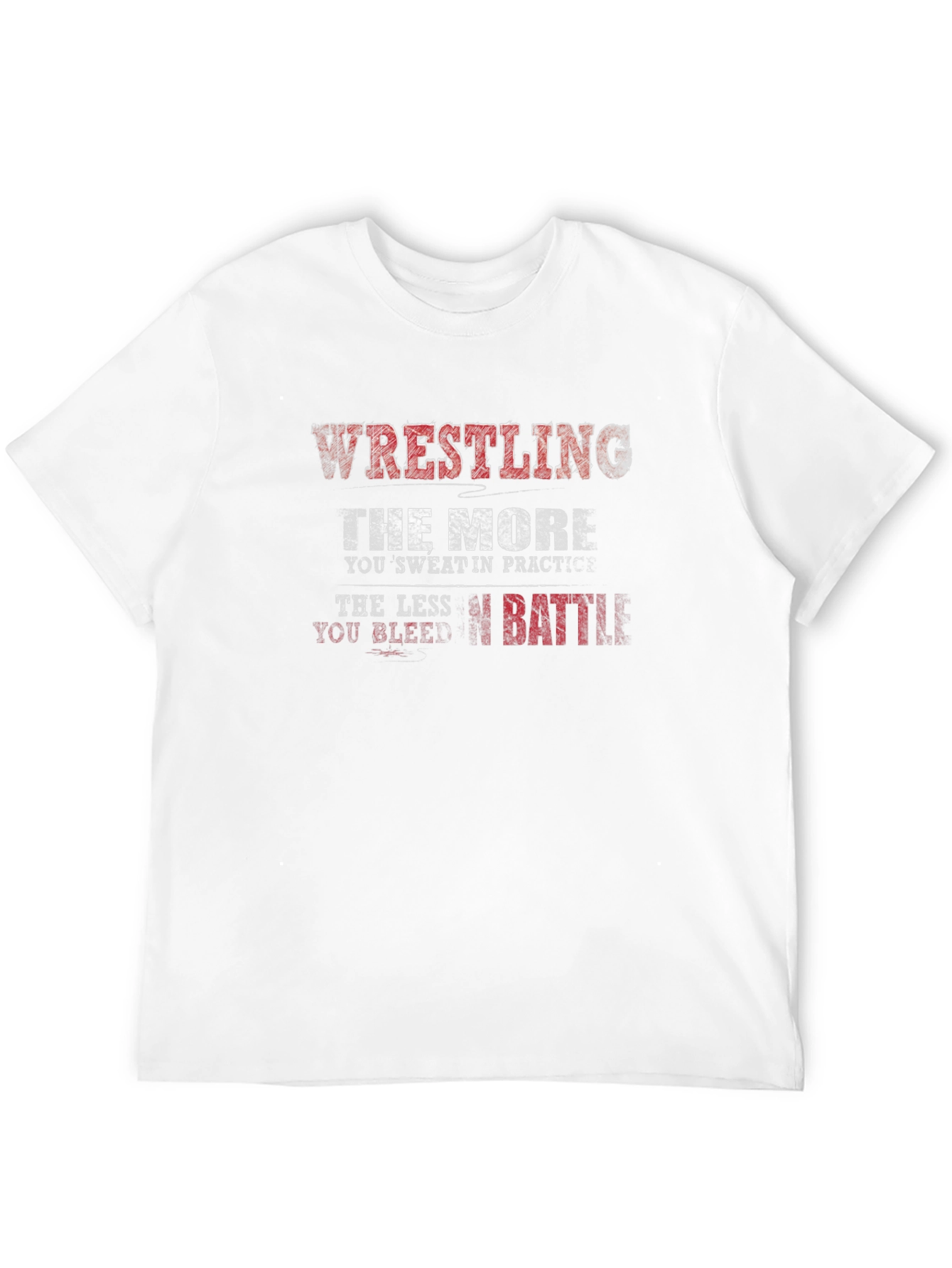 Wrestling Practice T-Shirt - Sweat More Bleed Less
