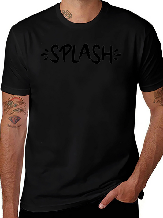 Splash Graphic Tee - Casual Style Soft Cotton Blend