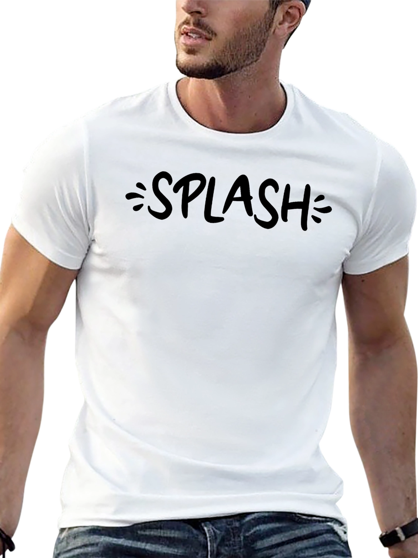 Splash Graphic Tee - Casual Style Soft Cotton Blend