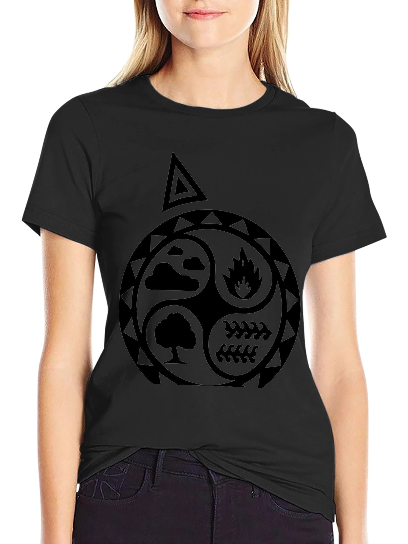 Elements T-Shirt: Earth Air Fire Water Symbol