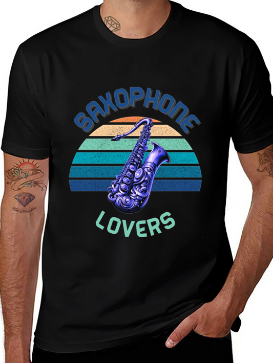 Saxophone Lovers Graphic T-Shirt