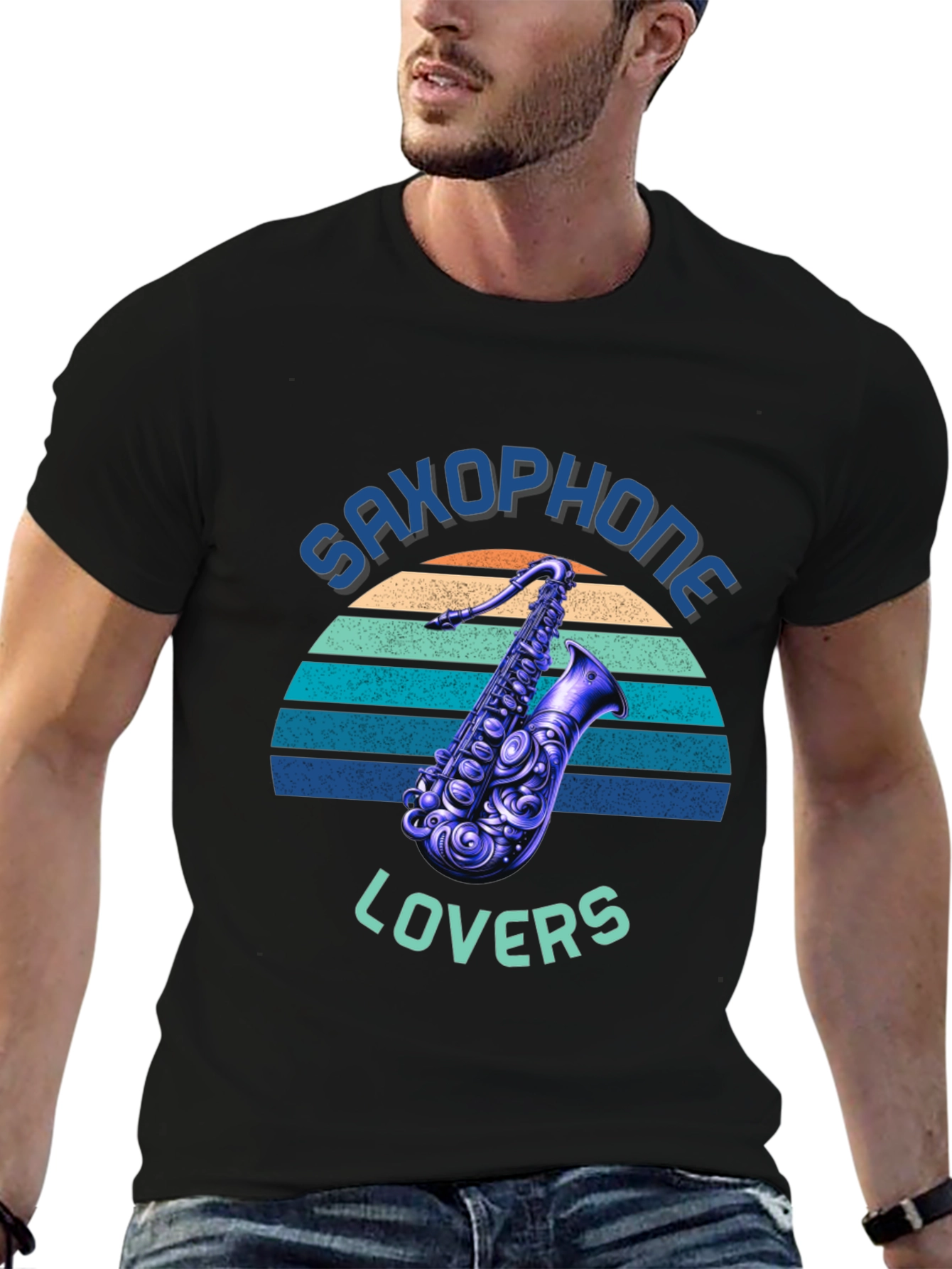 Saxophone Lovers Graphic T-Shirt