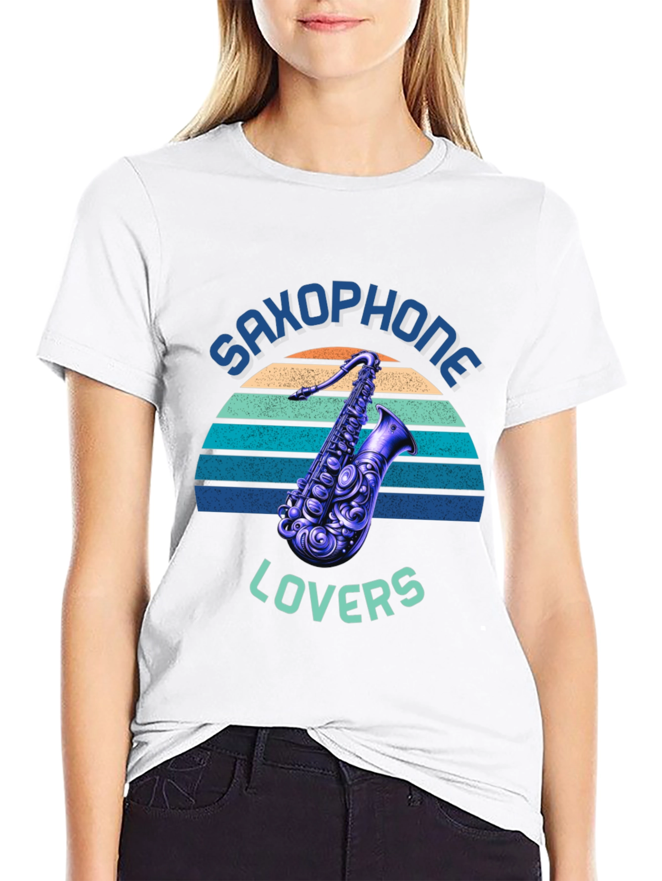 Saxophone Lovers Graphic T-Shirt