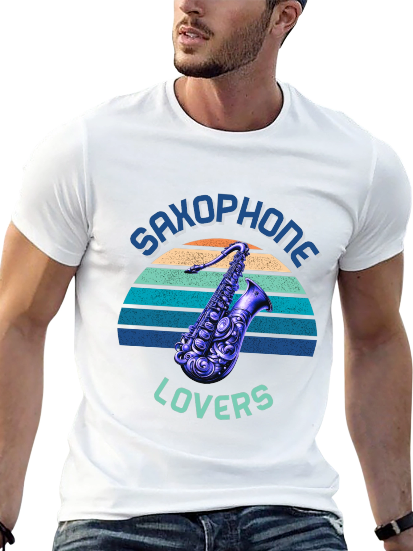 Saxophone Lovers Graphic T-Shirt