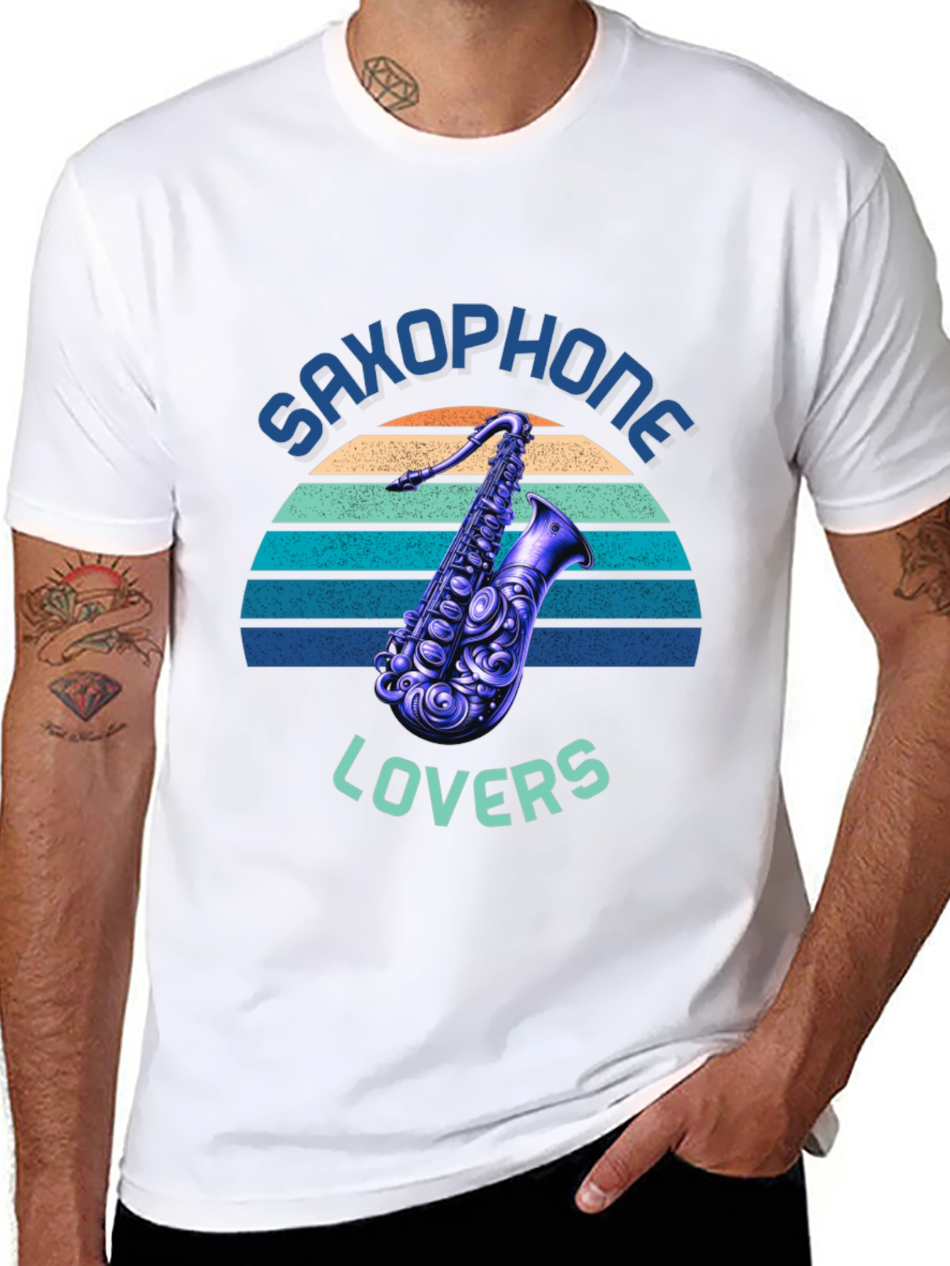Saxophone Lovers Graphic T-Shirt