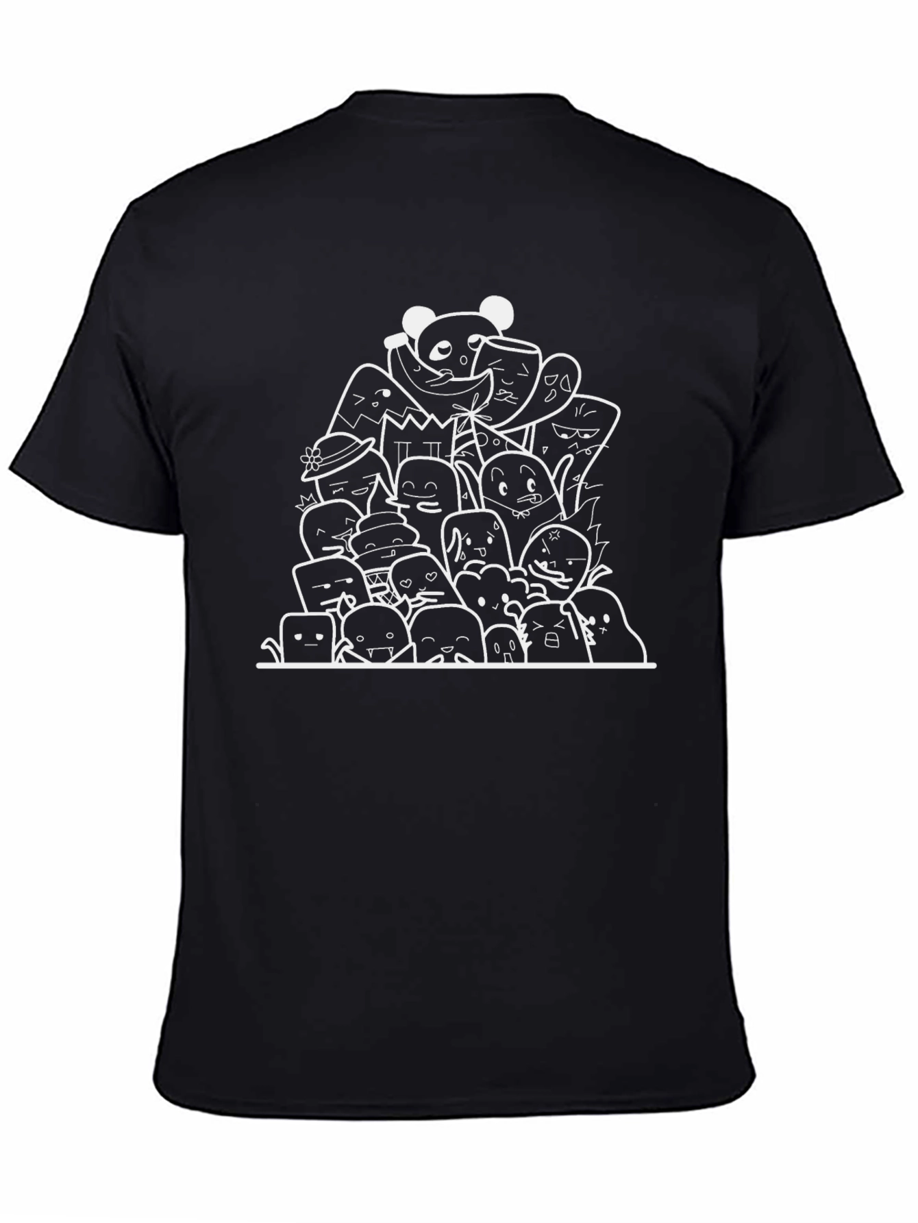 Doodle Art Graphic Black T-Shirt
