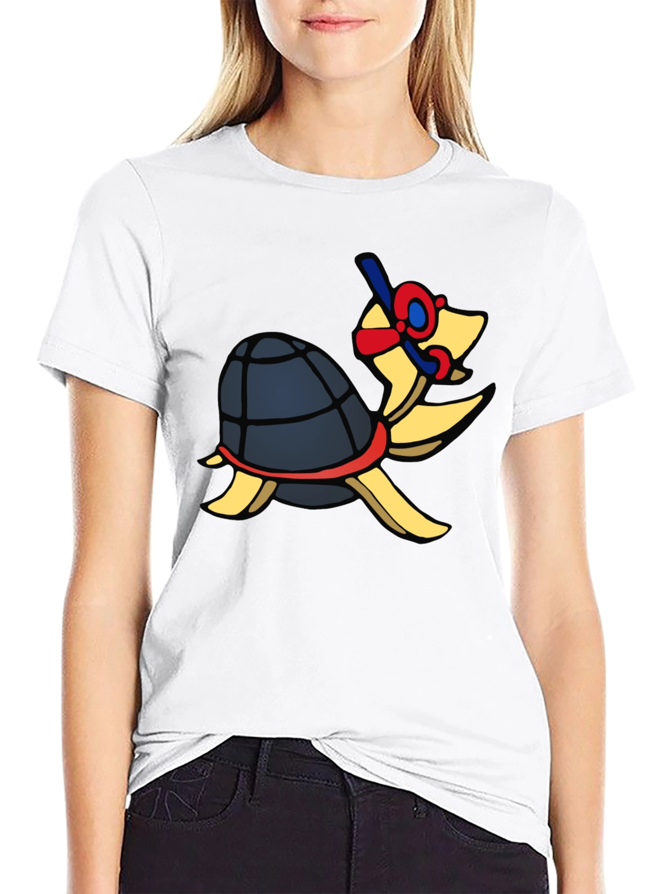 Snorkeling Turtle Graphic T-Shirt