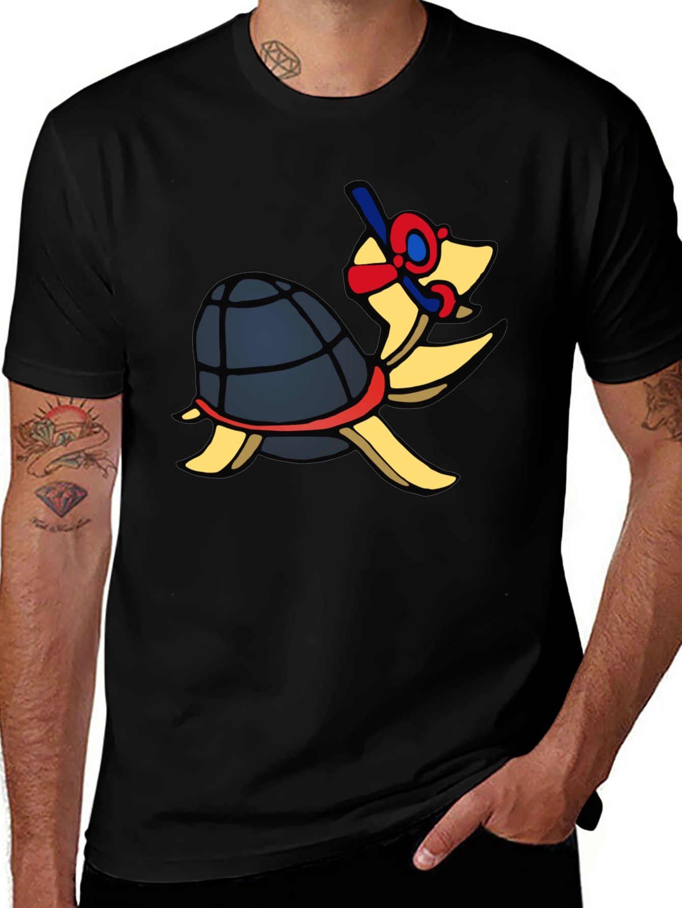 Snorkeling Turtle Graphic T-Shirt