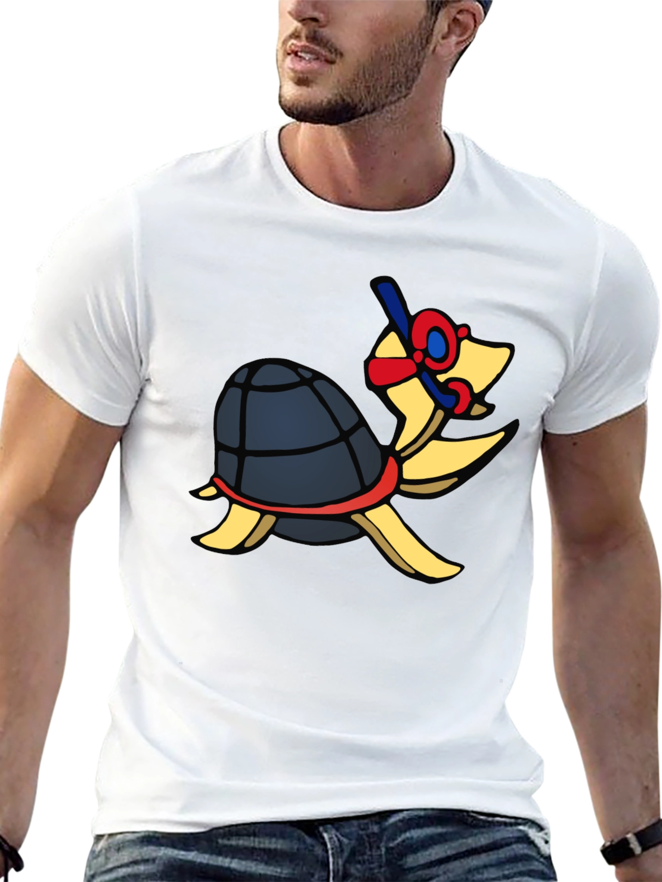 Snorkeling Turtle Graphic T-Shirt