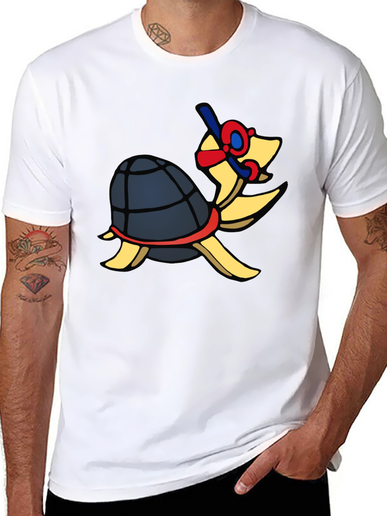 Snorkeling Turtle Graphic T-Shirt