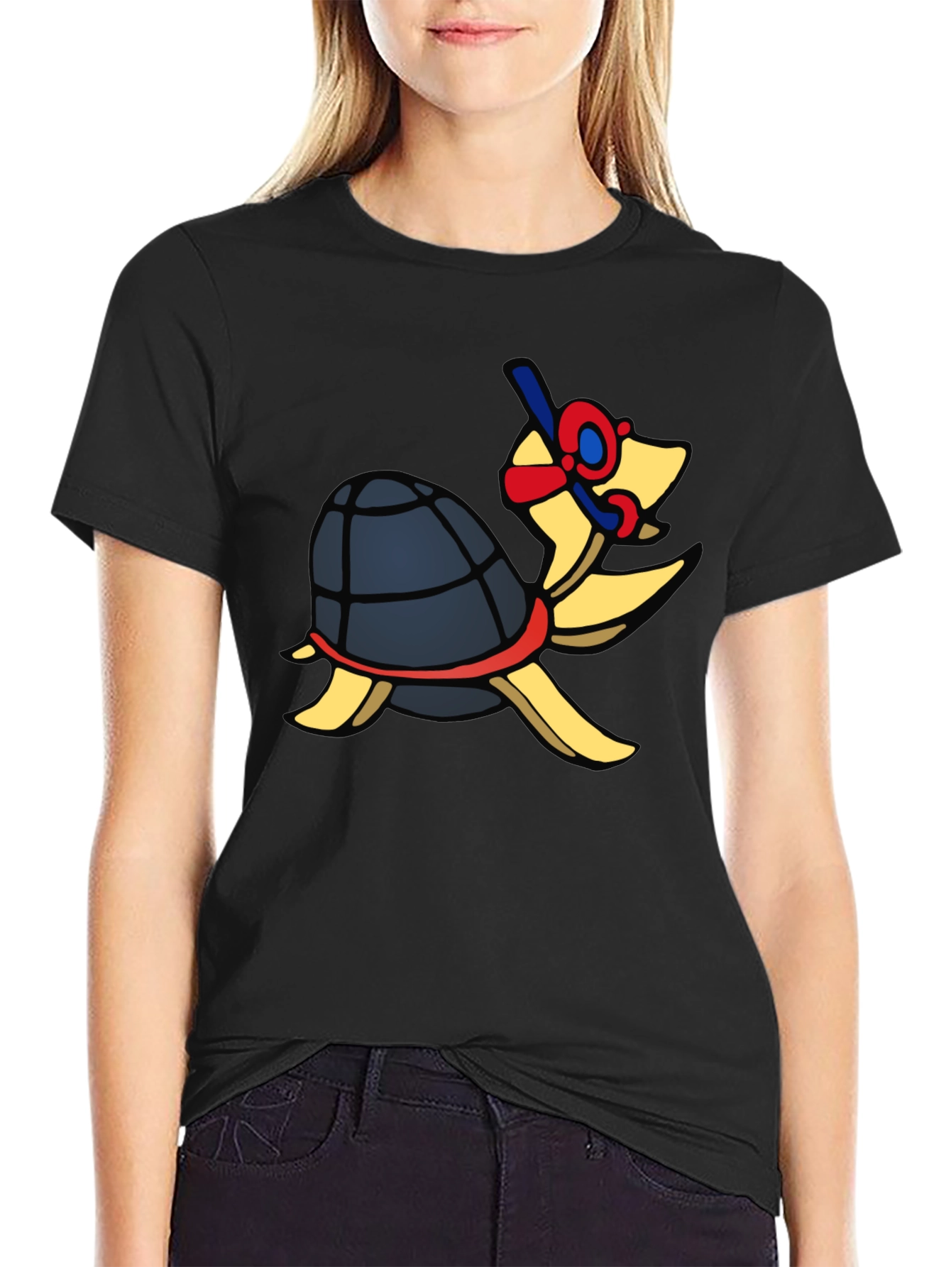 Snorkeling Turtle Graphic T-Shirt
