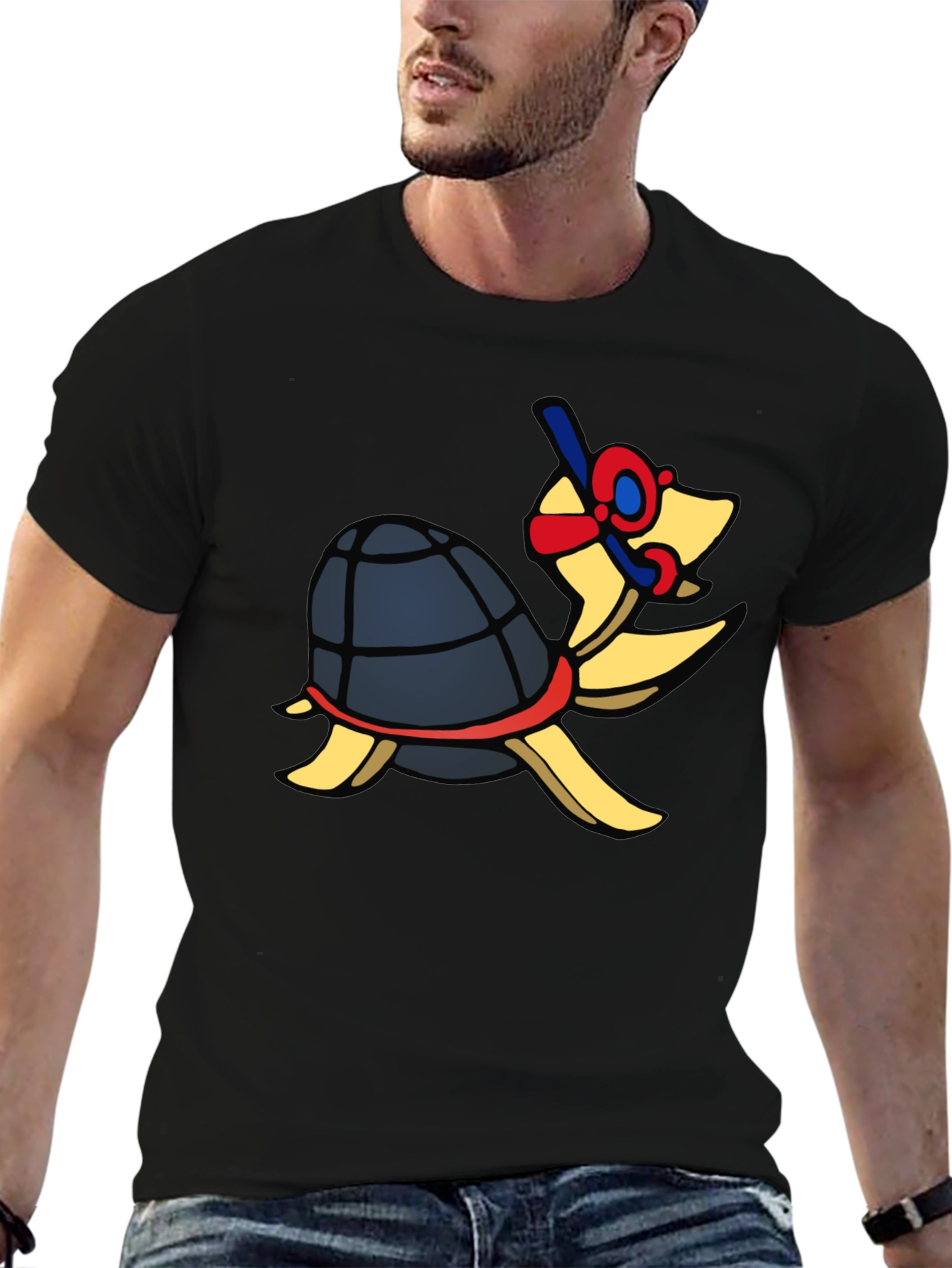 Snorkeling Turtle Graphic T-Shirt